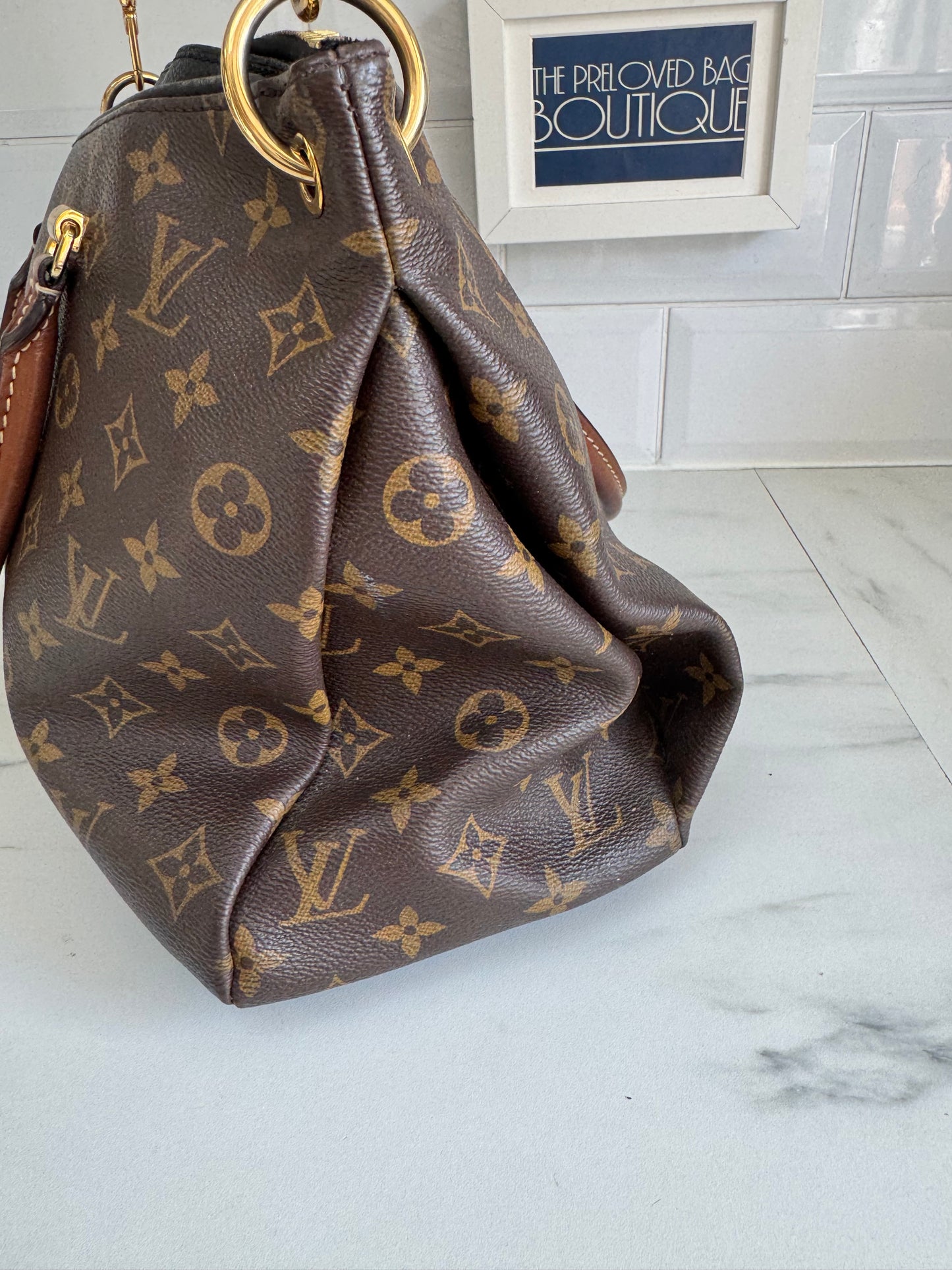 Louis Vuitton Pallas Noir Shoulder Bag - Monogram Brown
