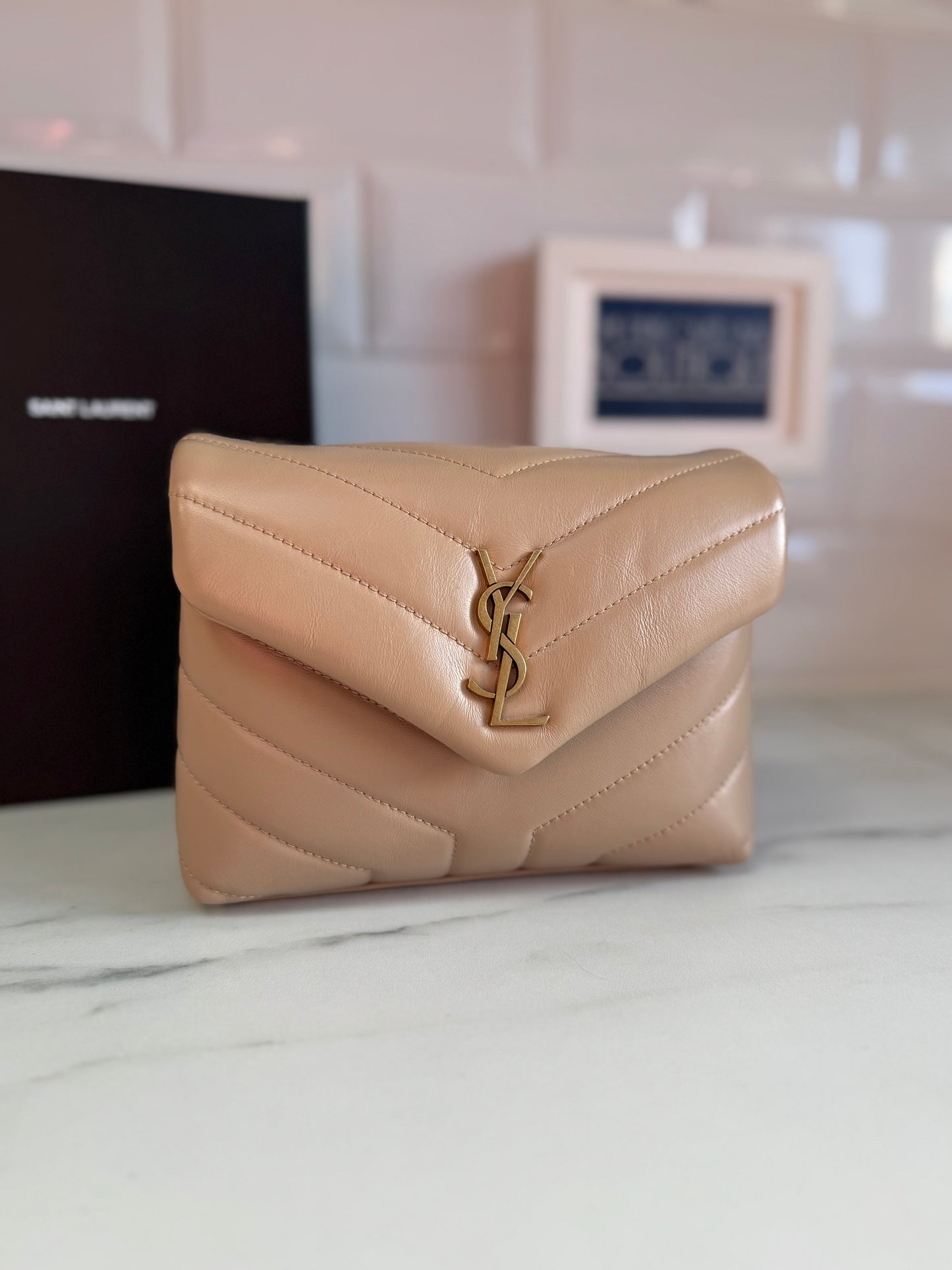 Saint Laurent (YSL) Toy Lou Lou - Dark Beige