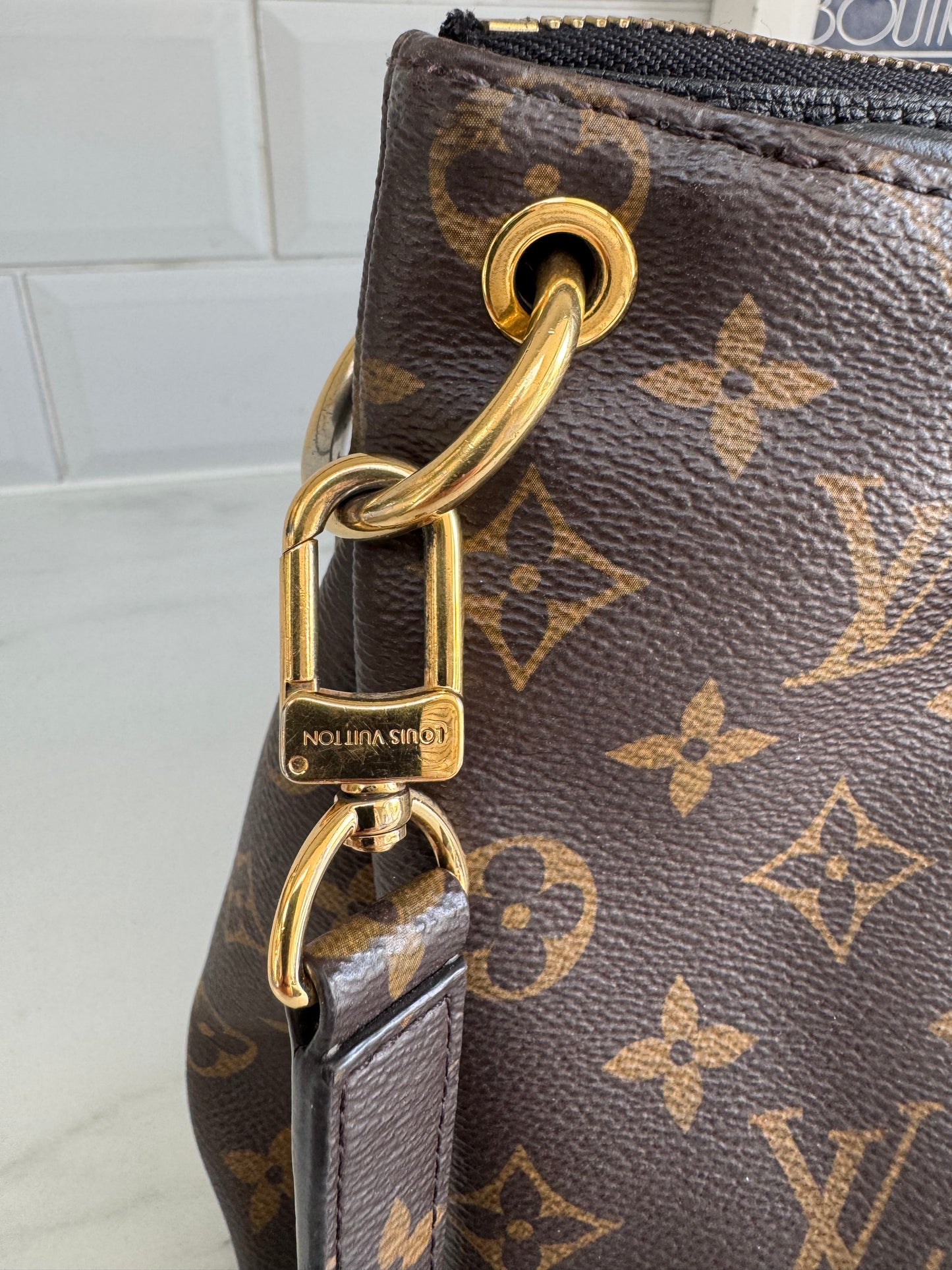 Louis Vuitton Pallas Noir Shoulder Bag - Monogram Brown