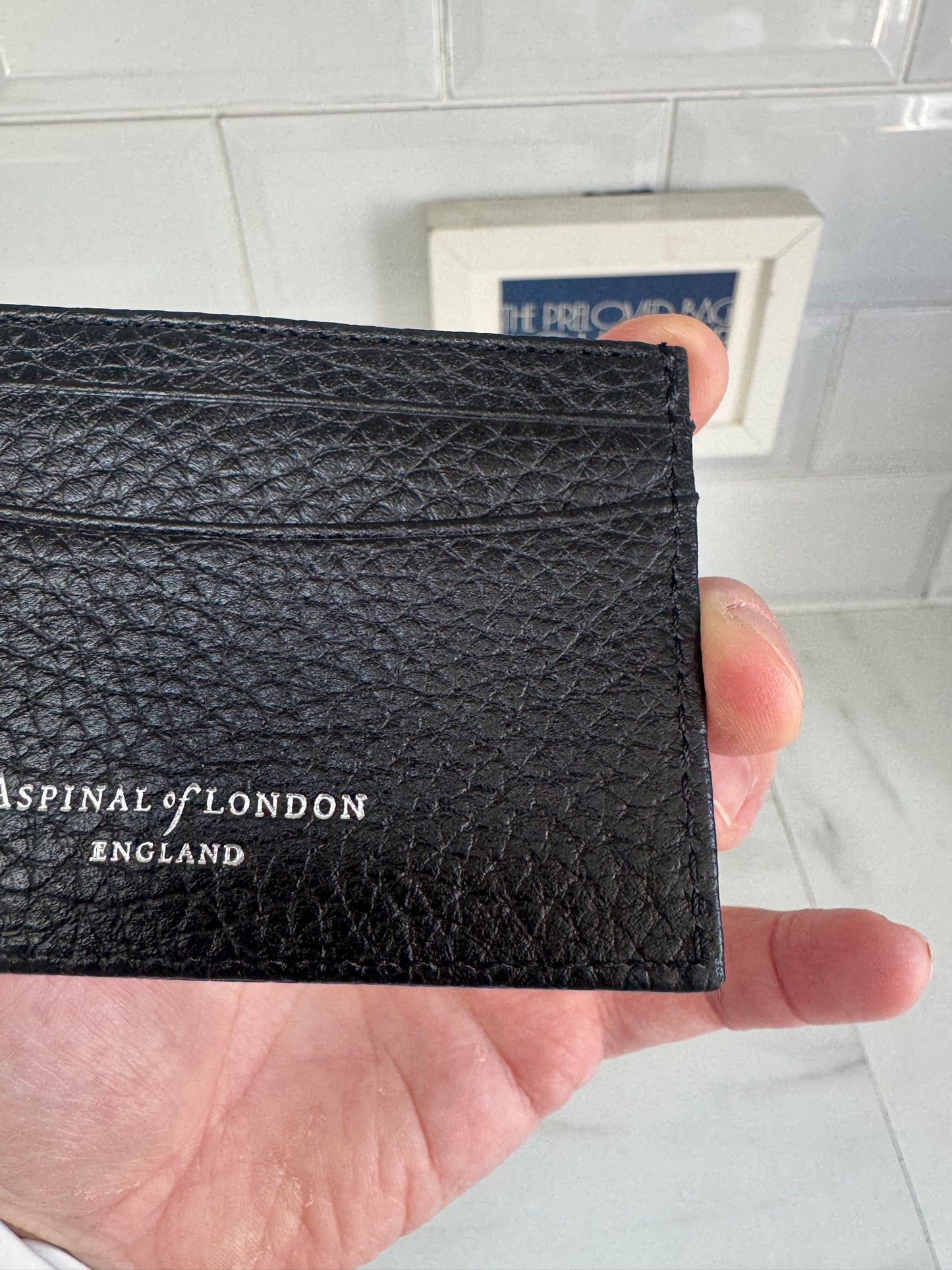 Aspinal of London Zip top clutch & Card Holder - Black