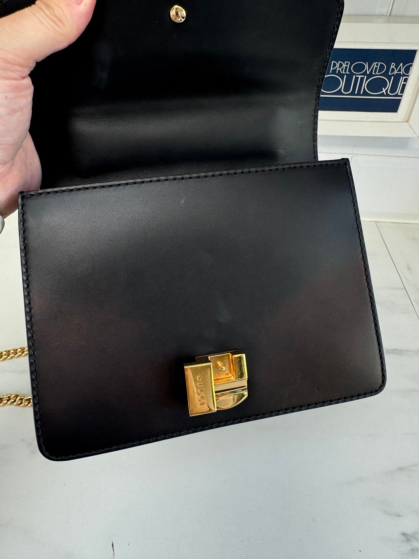 Gucci Mini Sylvia Shoulder bag - Black, Green, Red and Gold