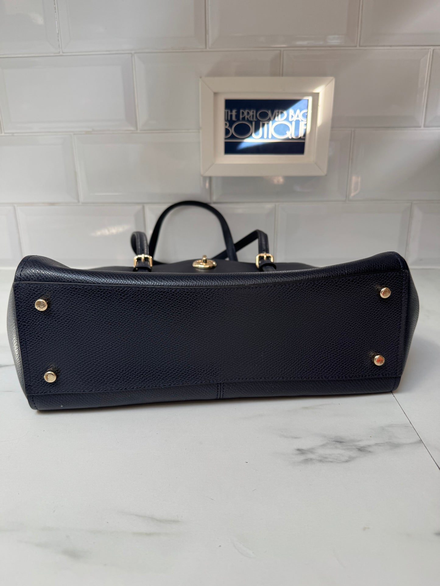 Coach Turnlock Carryall - Navy