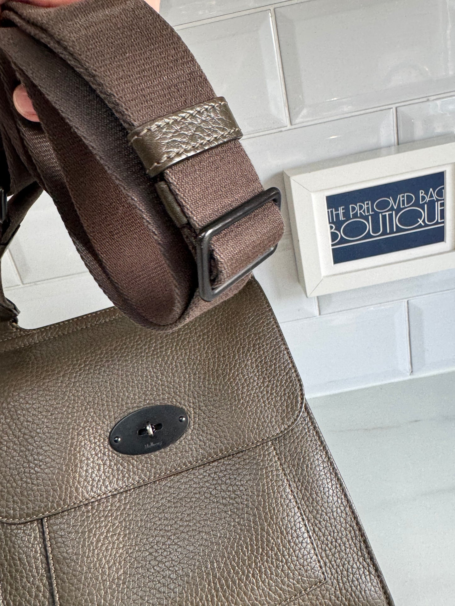 Mulberry Small Antony - Dark Palm