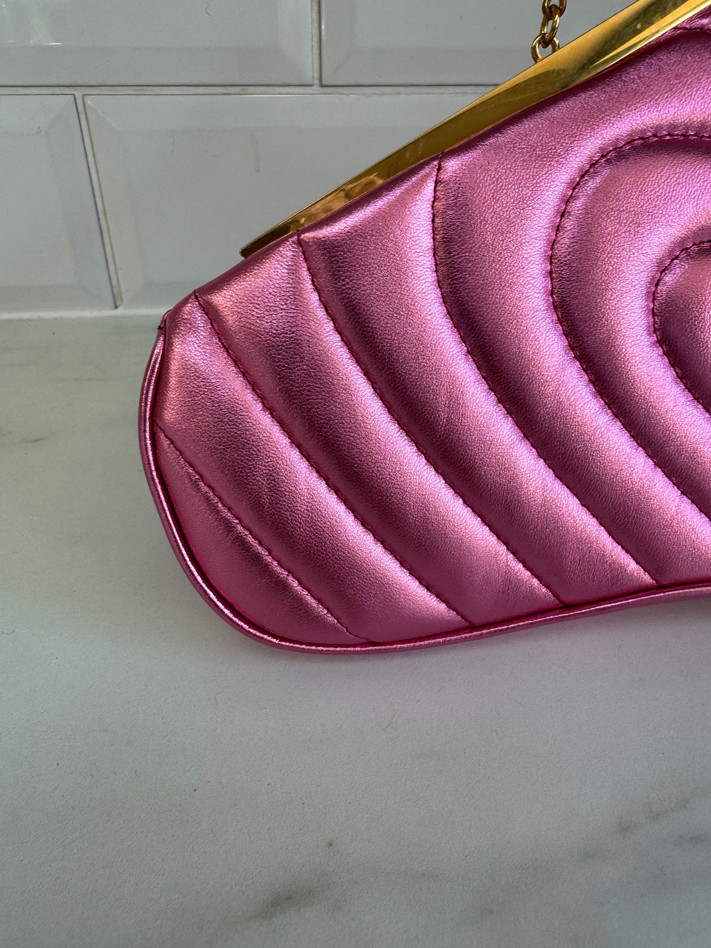 Mulberry Small Witney Heart Clutch - Metallic Pink