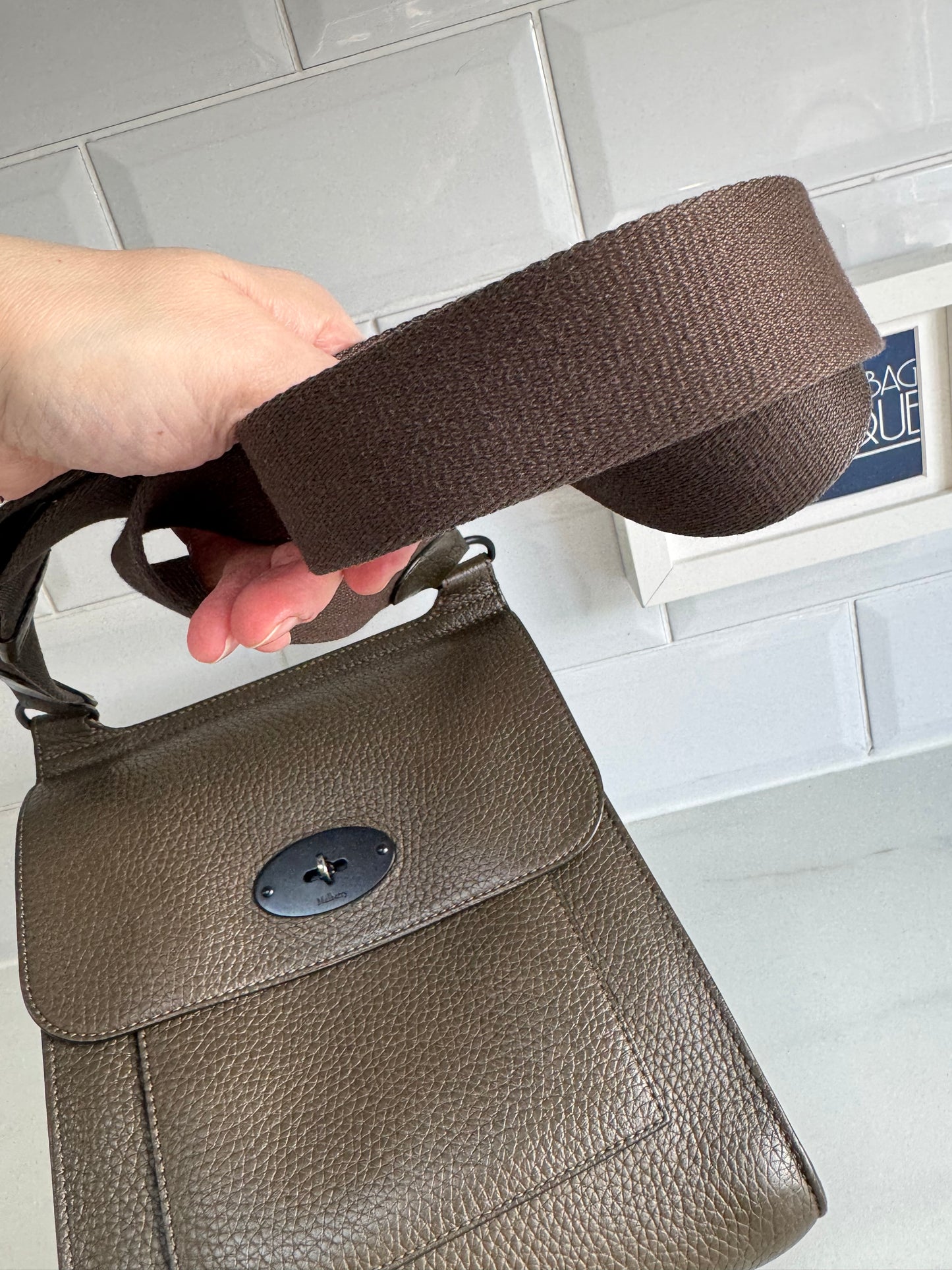 Mulberry Small Antony - Dark Palm