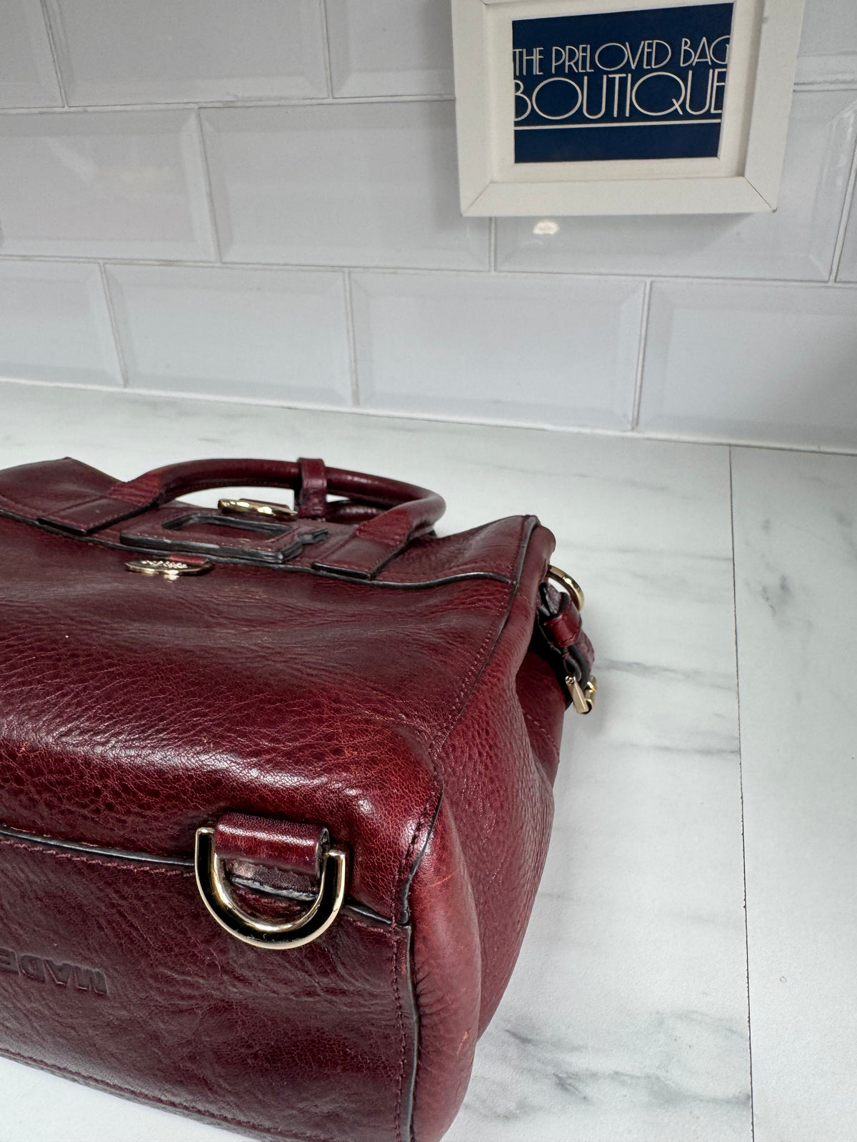 Mulberry “Limited Edition” Mini Cara Delevigne Backpack - Oxblood NVT