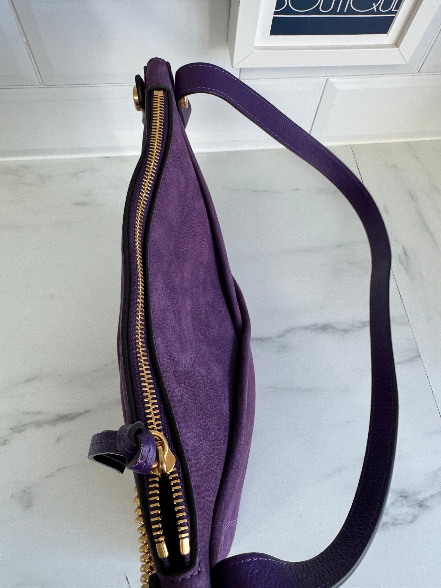 Mulberry M Zipped Pouch - Amethyst