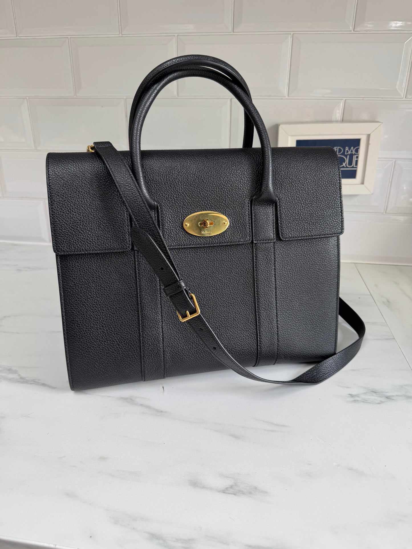Mulberry Bayswater with Strap - Black