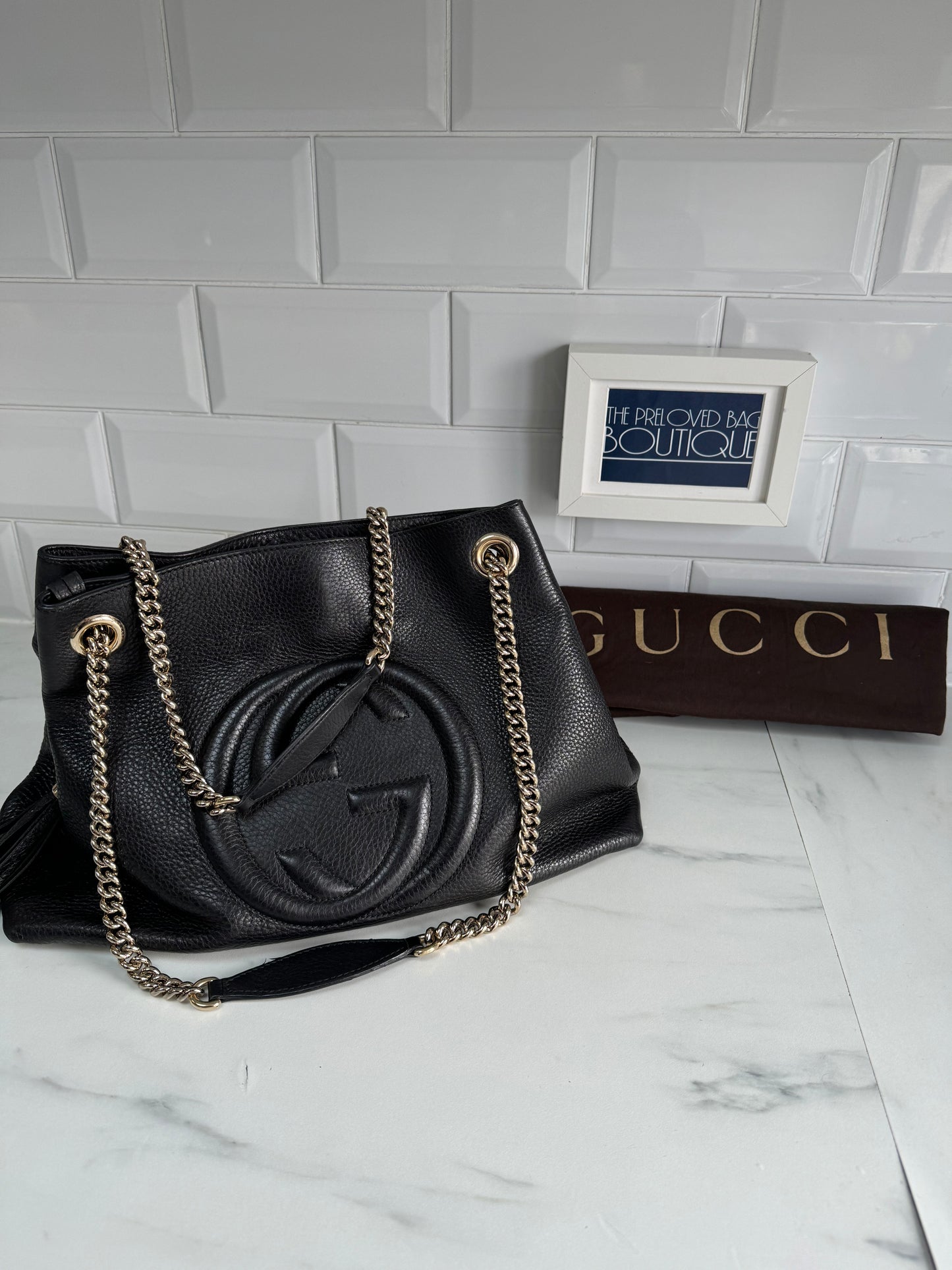 Gucci soho hot sale tote medium