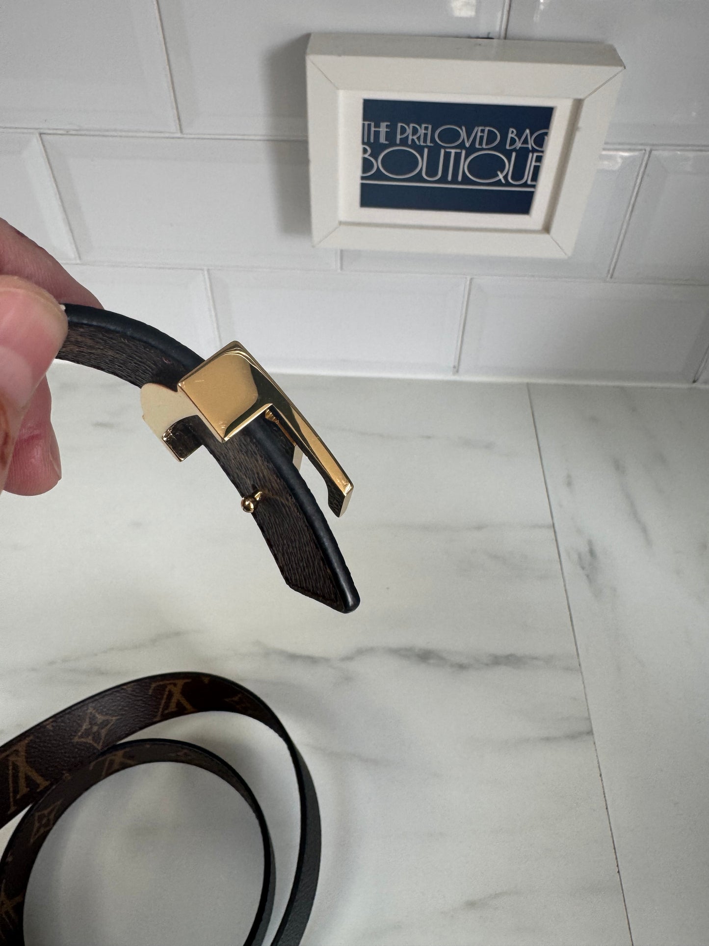 Louis Vuitton Initiales Belt - Black/Brown Monogram