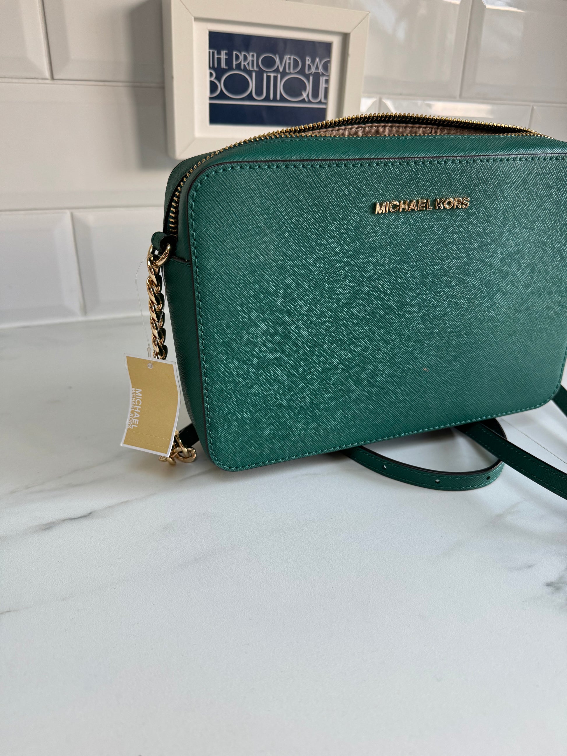 Michael deals green purse