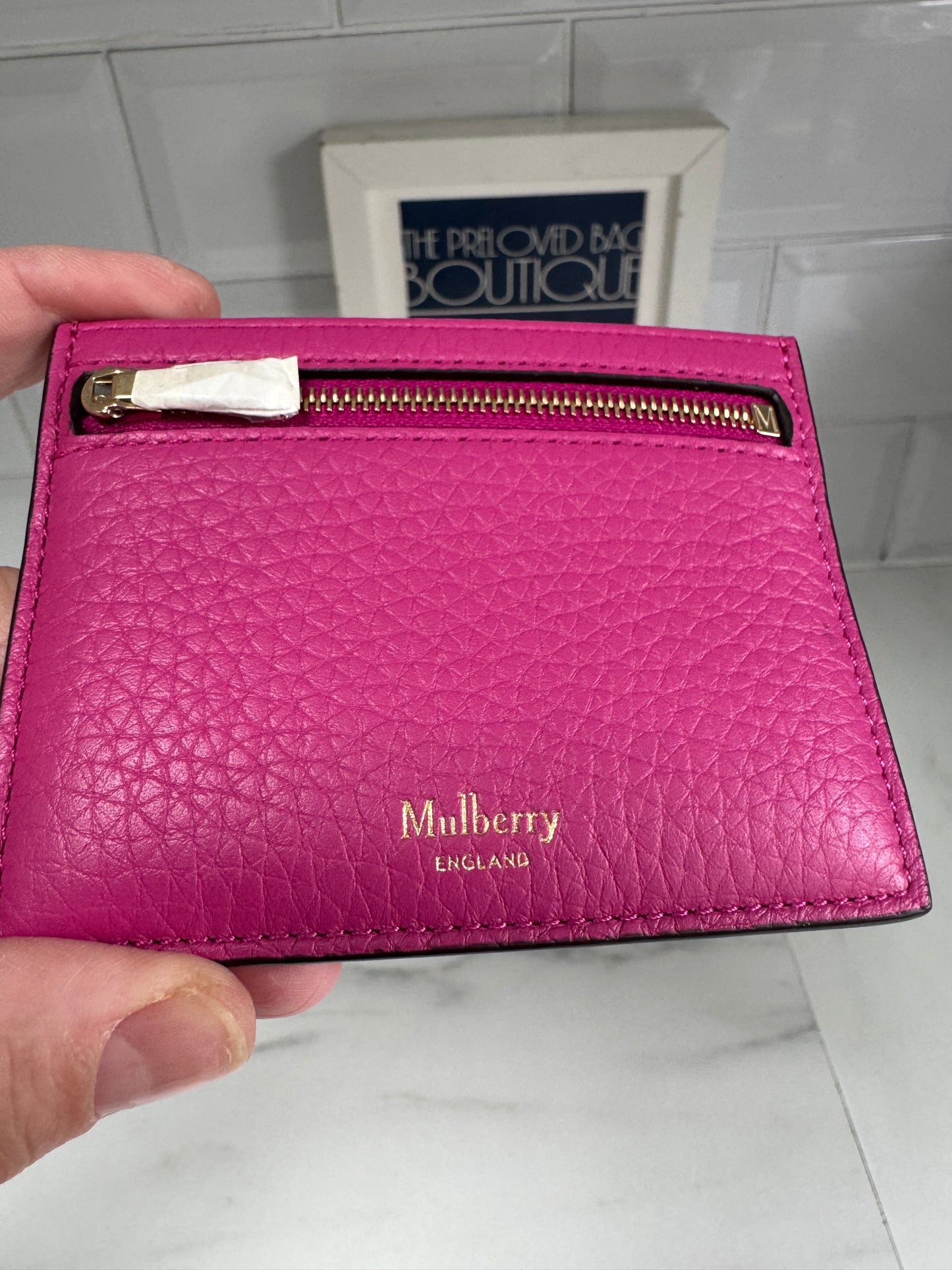 Mulberry Zipped Card Holder - Pink