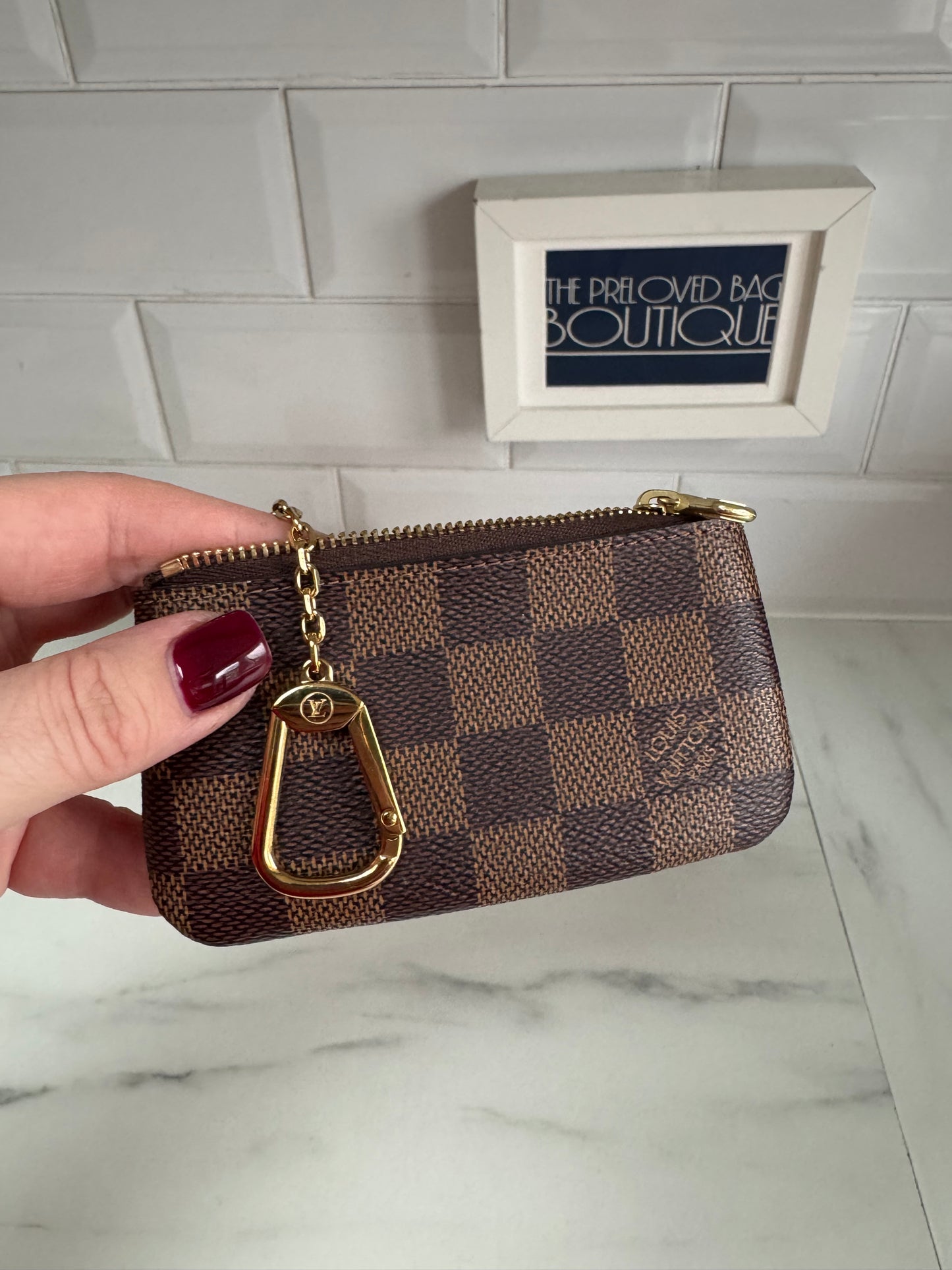 Louis Vuitton Key Pouch - Damier Ebene Brown