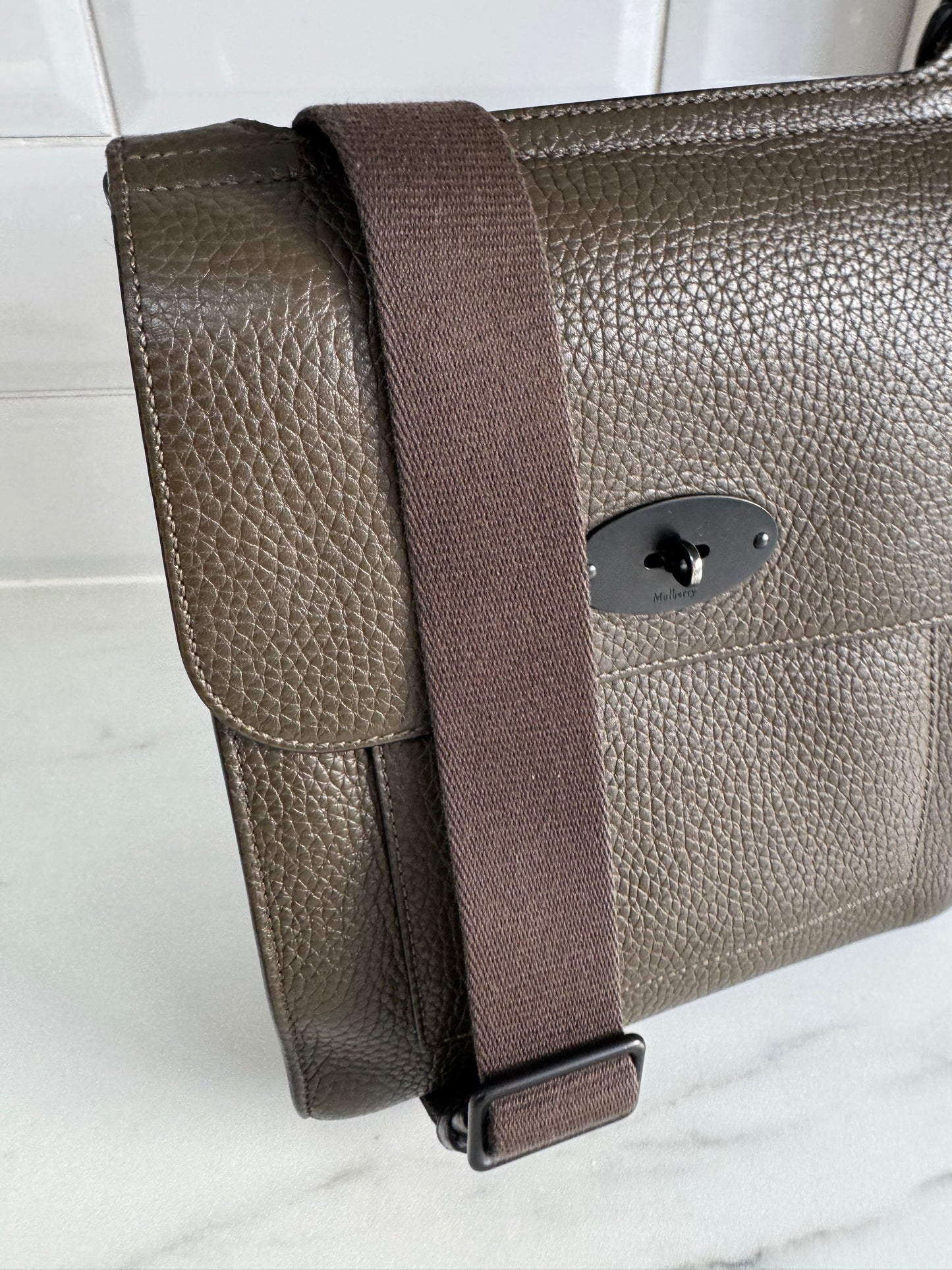 Mulberry Small Antony - Dark Palm