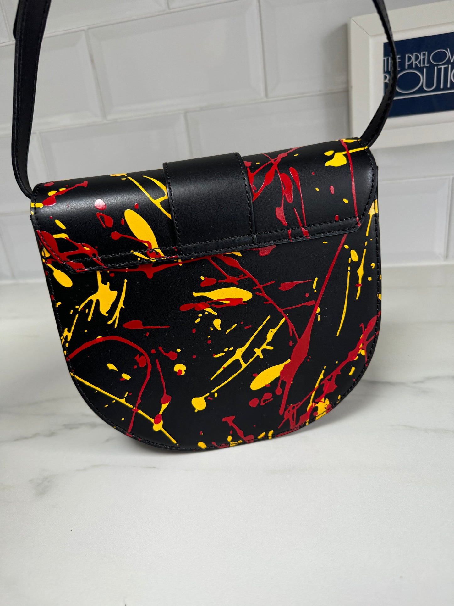 Vivienne Westwood Alex Saddle Bag - Black, Red & Yellow