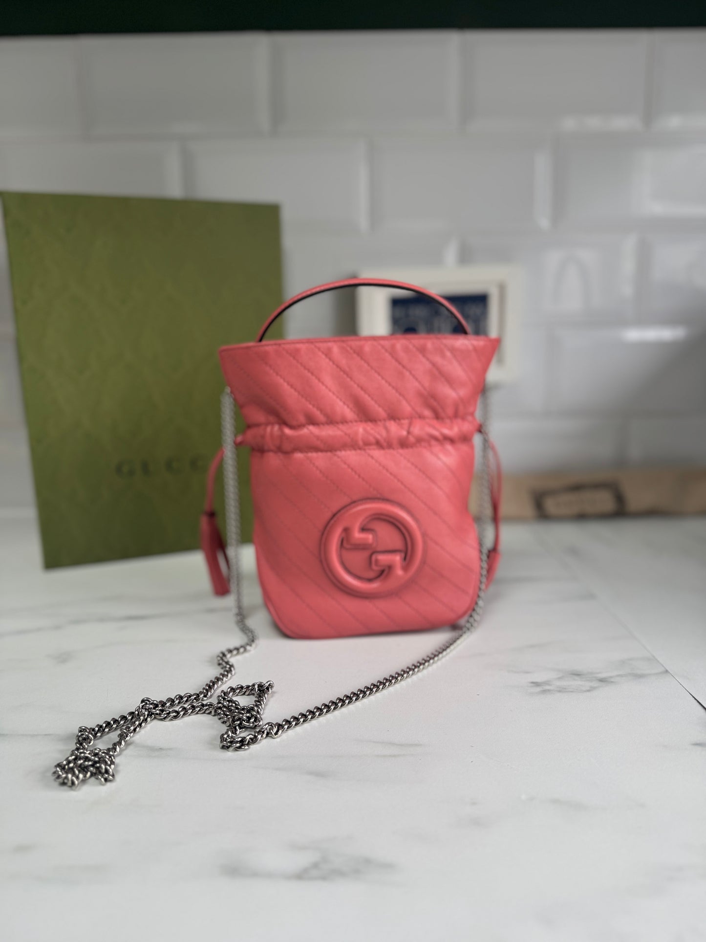 Gucci Blondie Mini Bucket Bag - Coral Pink