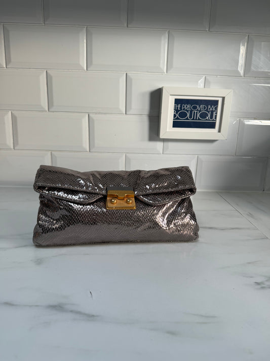 Marc Jacobs Metallic Clutch Bag - Silver