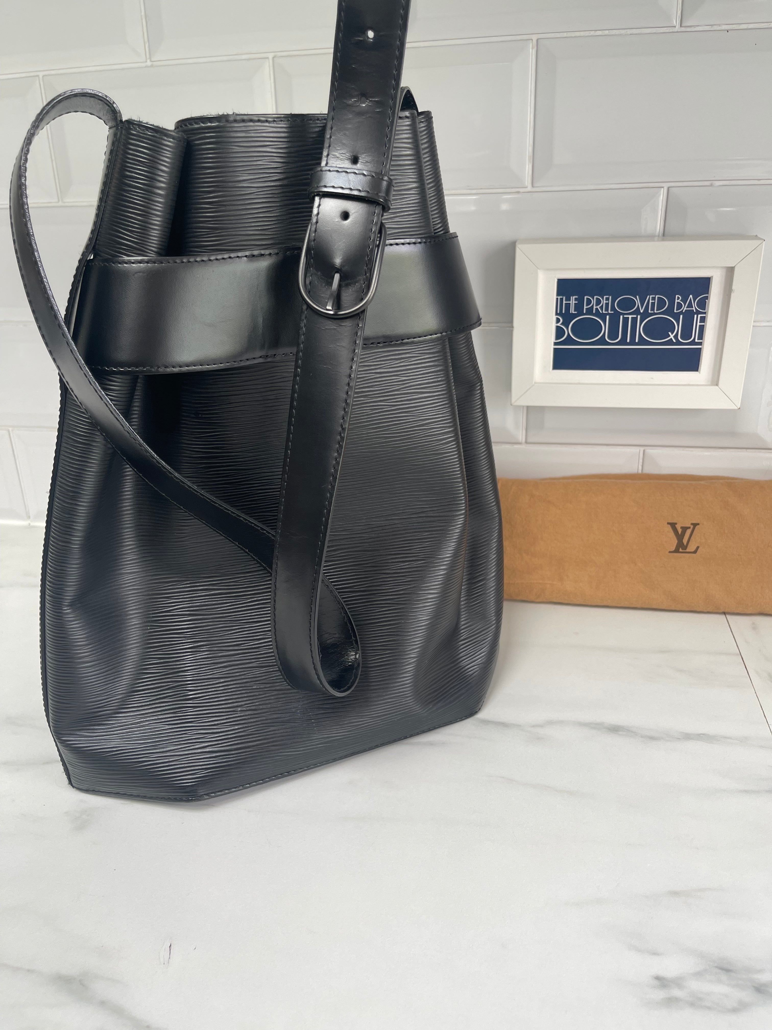 Louis Vuitton Sac D epaul Black Epi Leather The Preloved Bag