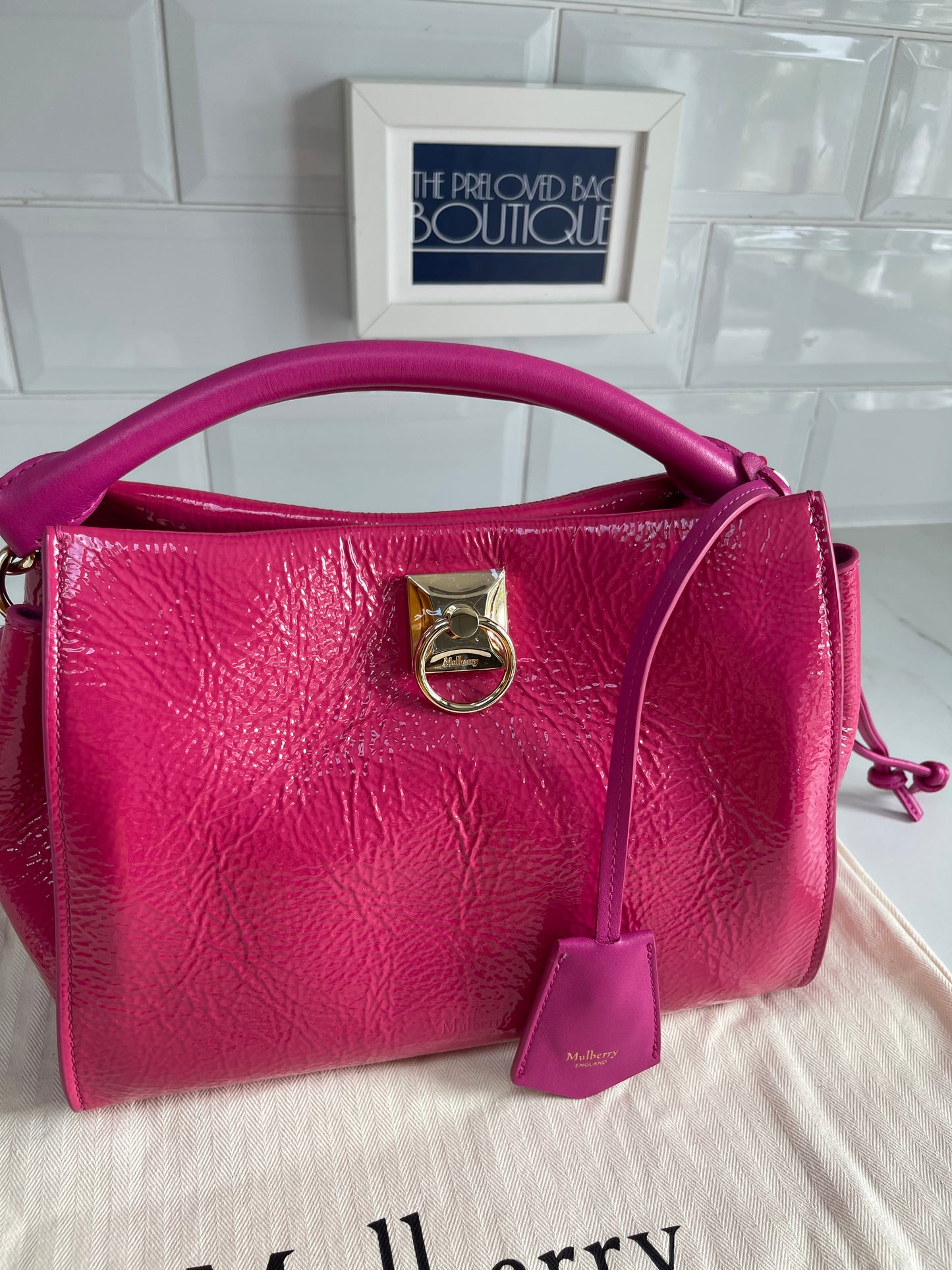 Mulberry Small Iris - Spongy Pink Patent