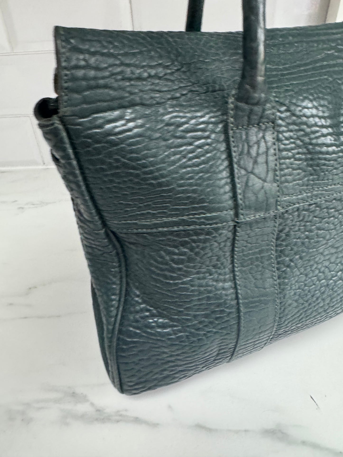 Mulberry Bayswater in Shrunken Calf - Forest Green