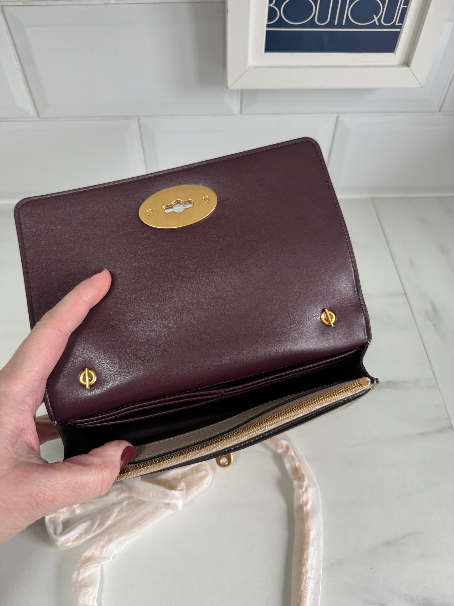 Mulberry Bayswater Clutch - Dune