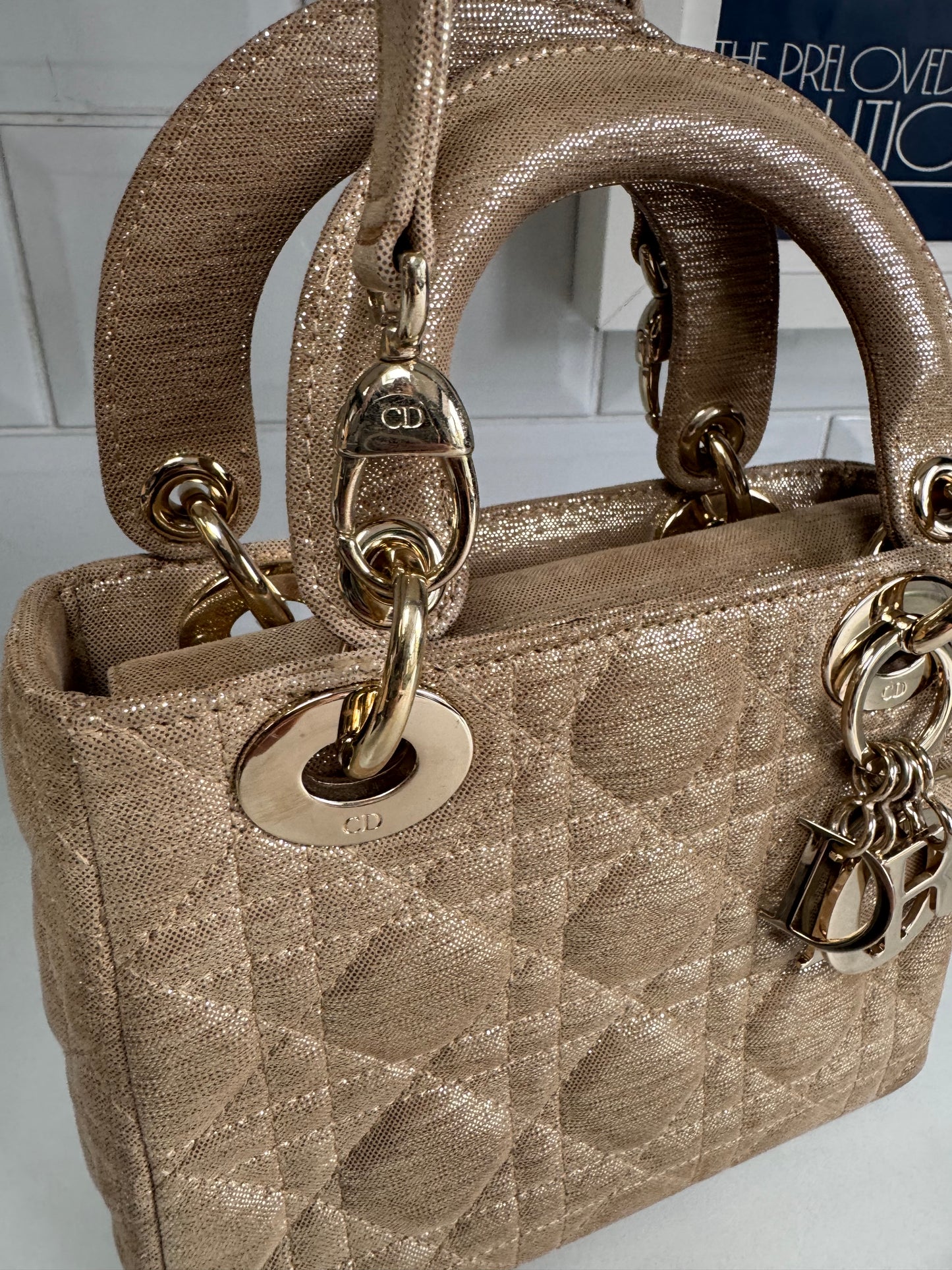 Dior Mini Lady Dior - Champagne/Gold