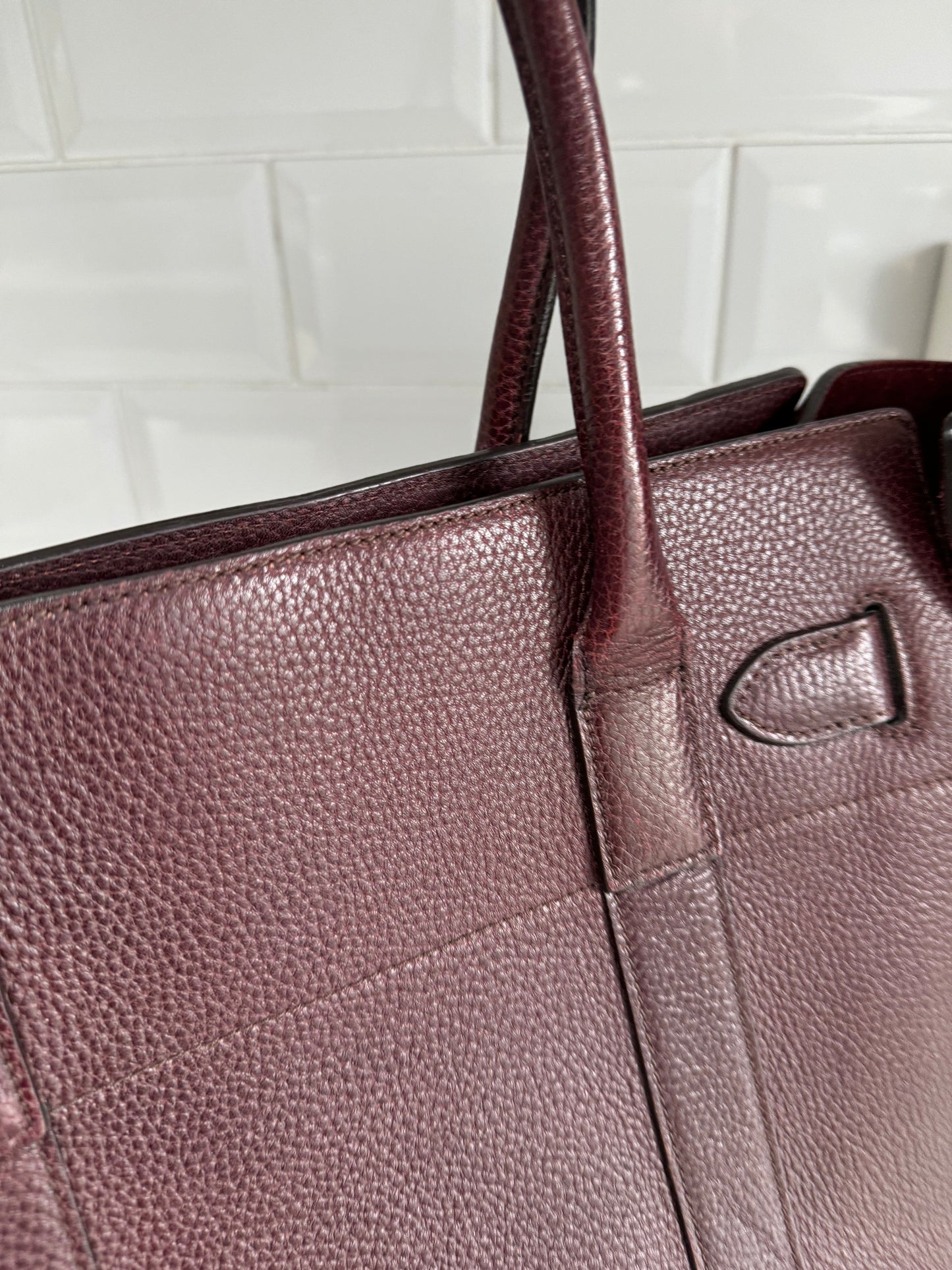 Mulberry Large Zipped Bayswater - Oxblood