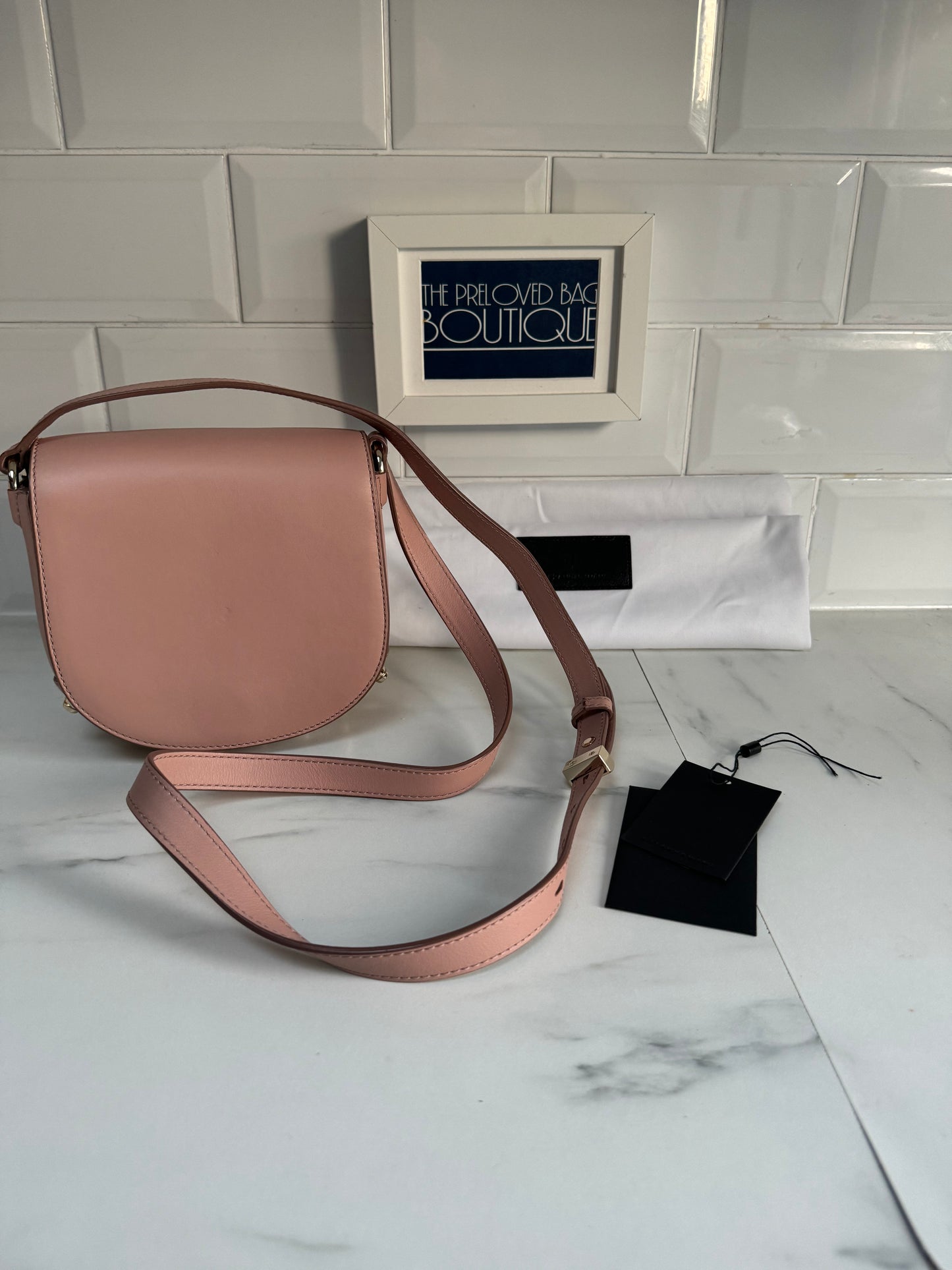 Alexander Wang Alpha Lia Saddle Bag - Blush Pink