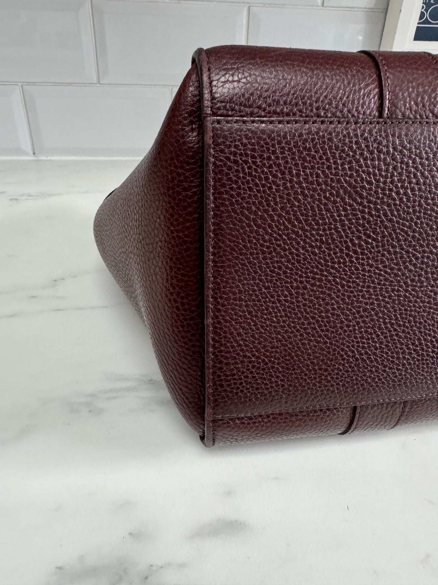 Mulberry Large Zipped Bayswater - Oxblood