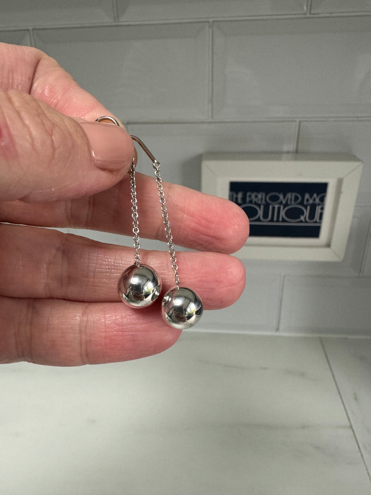 Tiffany & Co Swing Ball Long Drop Earrings