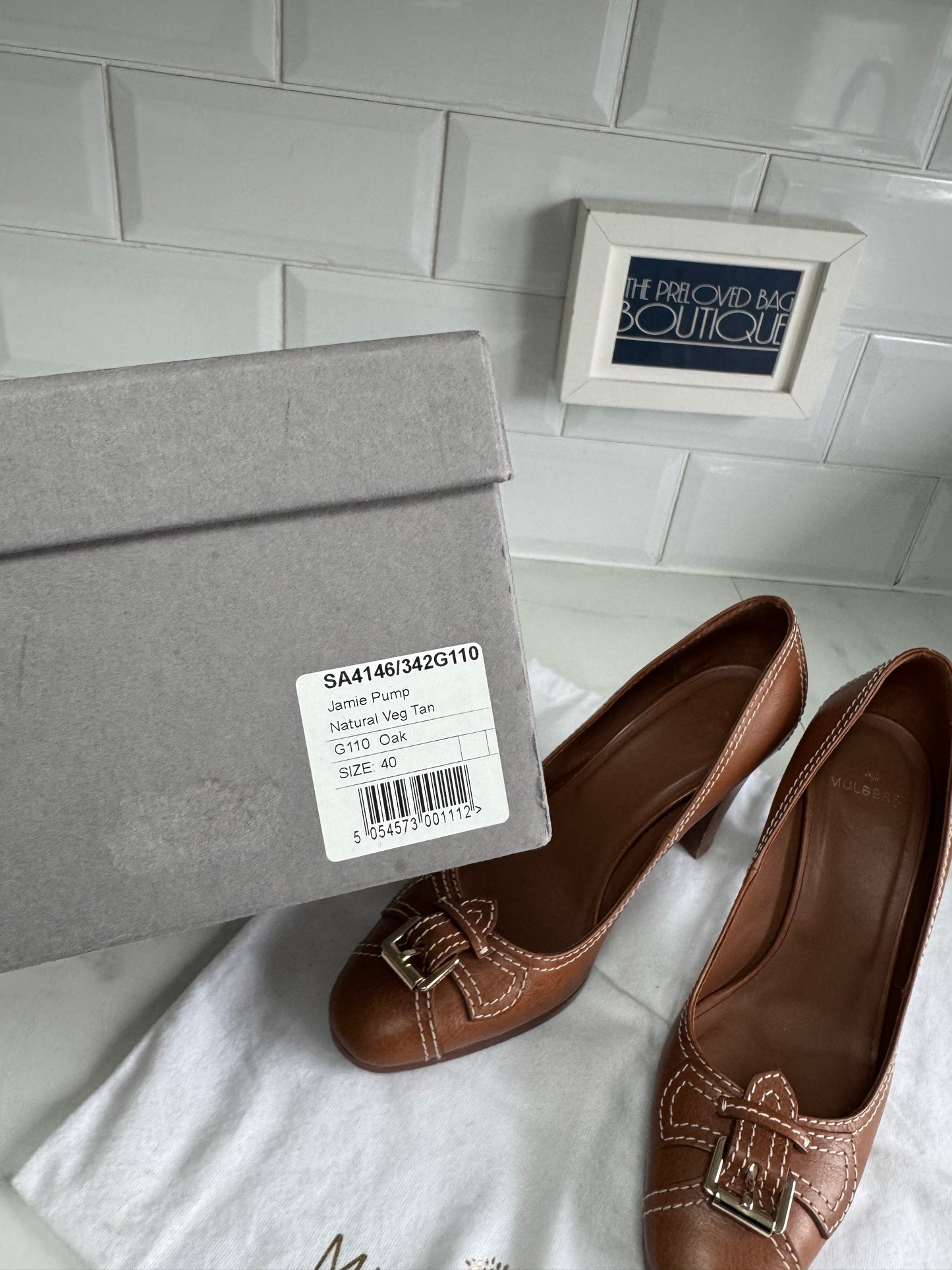 Mulberry Jamie Heels - Oak NVT