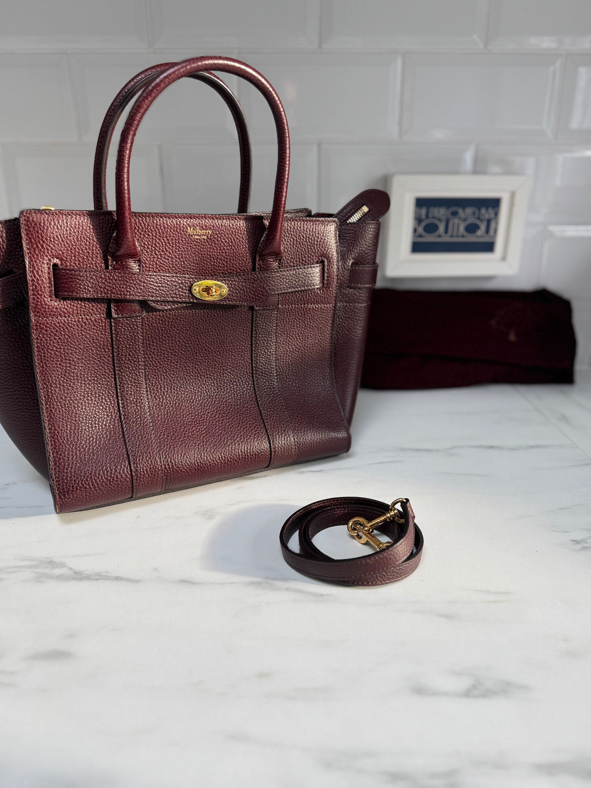 Mulberry Small Zipped Bayswater - Oxblood