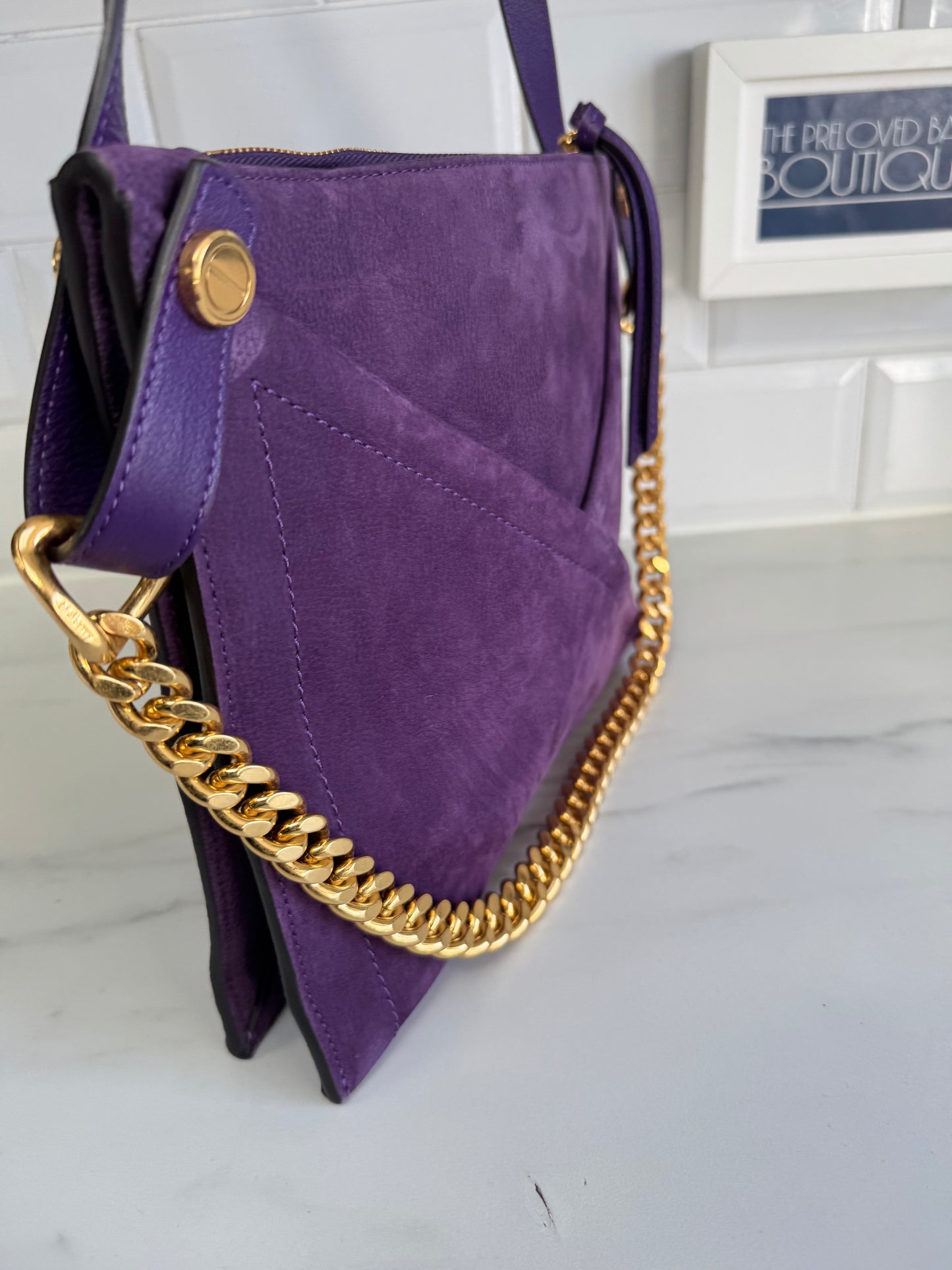 Mulberry M Zipped Pouch - Amethyst