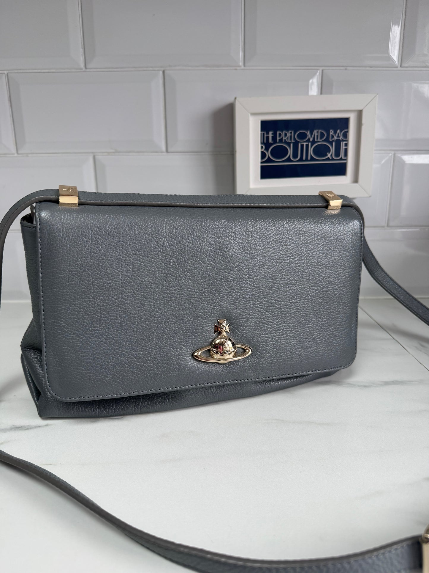 Vivienne Westwood “Balmoral” Shoulder Bag - Grey