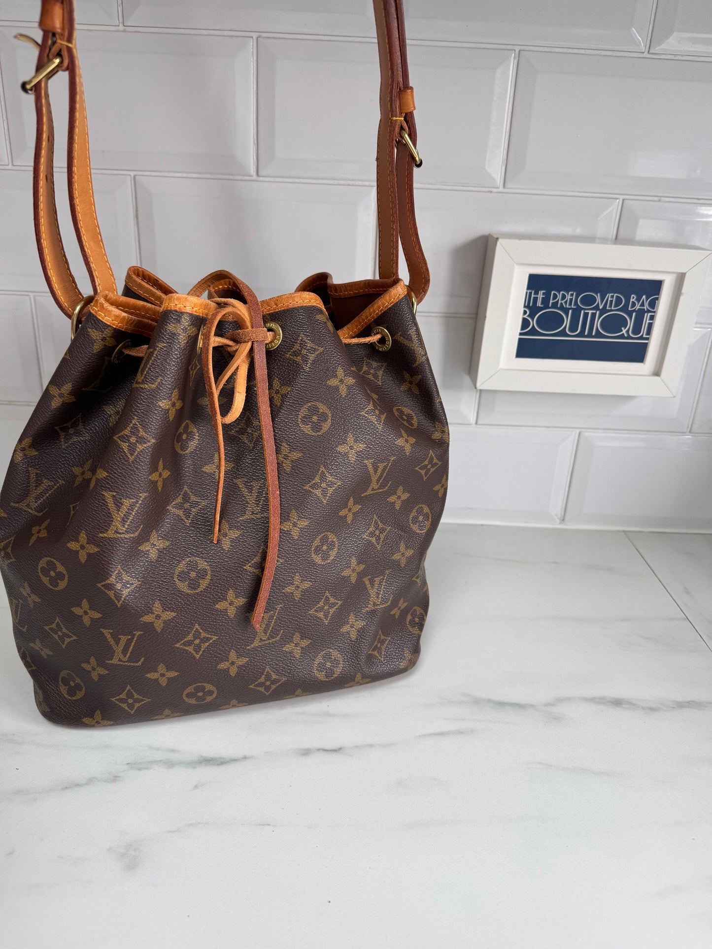 Louis Vuitton Petit Noe Bucket Bag - Monogram Brown