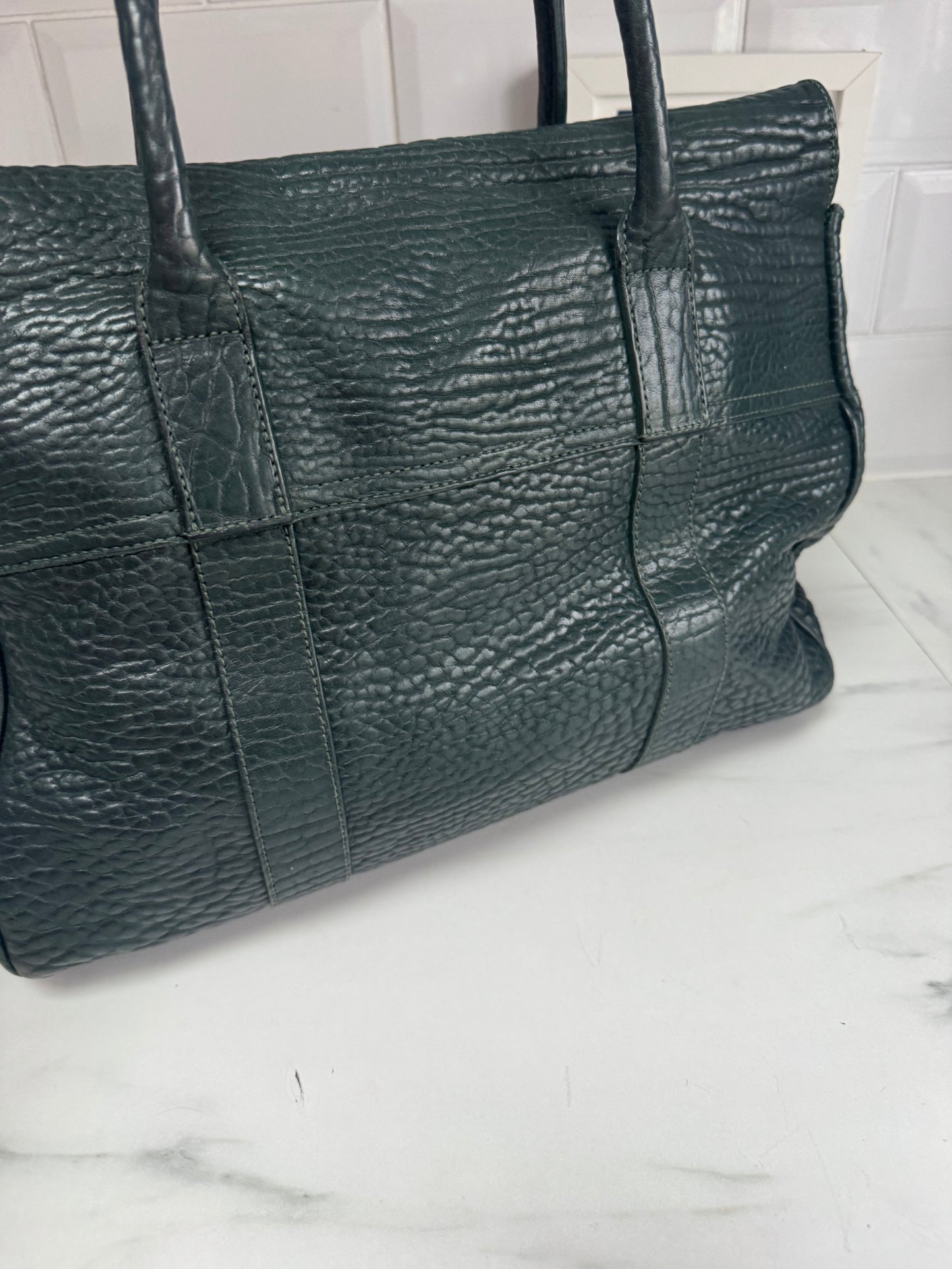 Mulberry Bayswater in Shrunken Calf - Forest Green