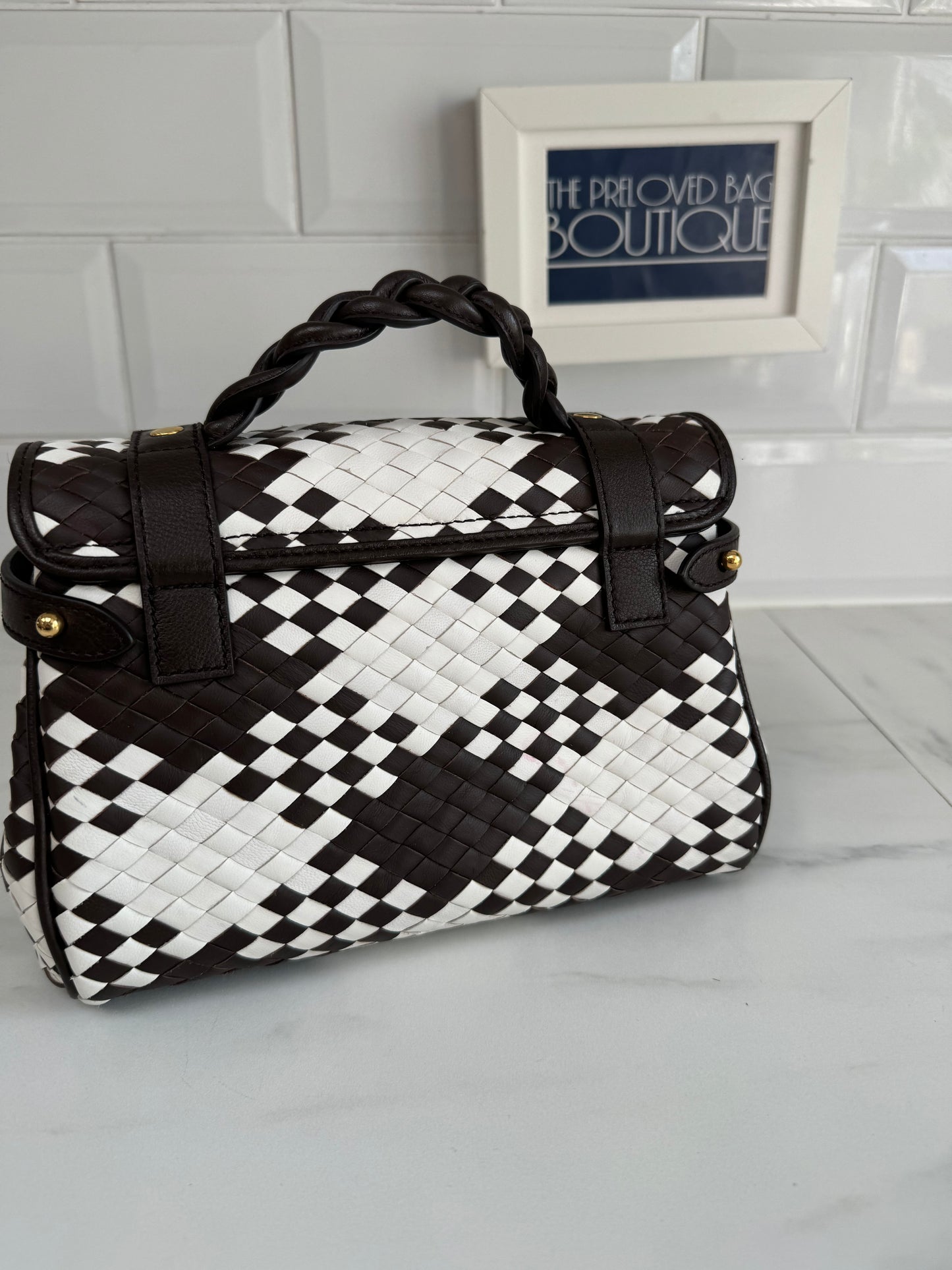 Mulberry Mini Alexa - Ebony and Ivory