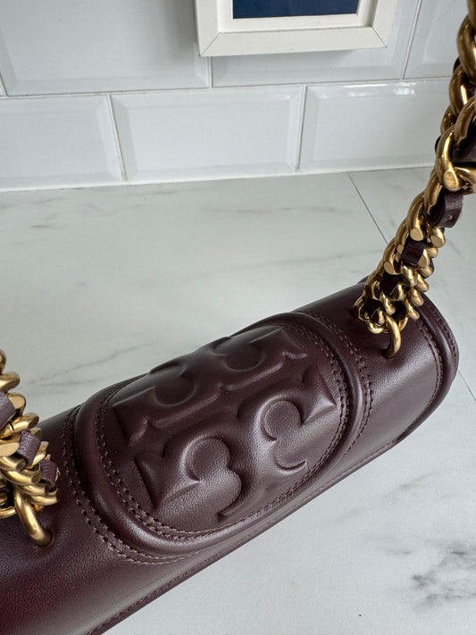 Tory Burch Fleming Shoulder Bag - Burgundy