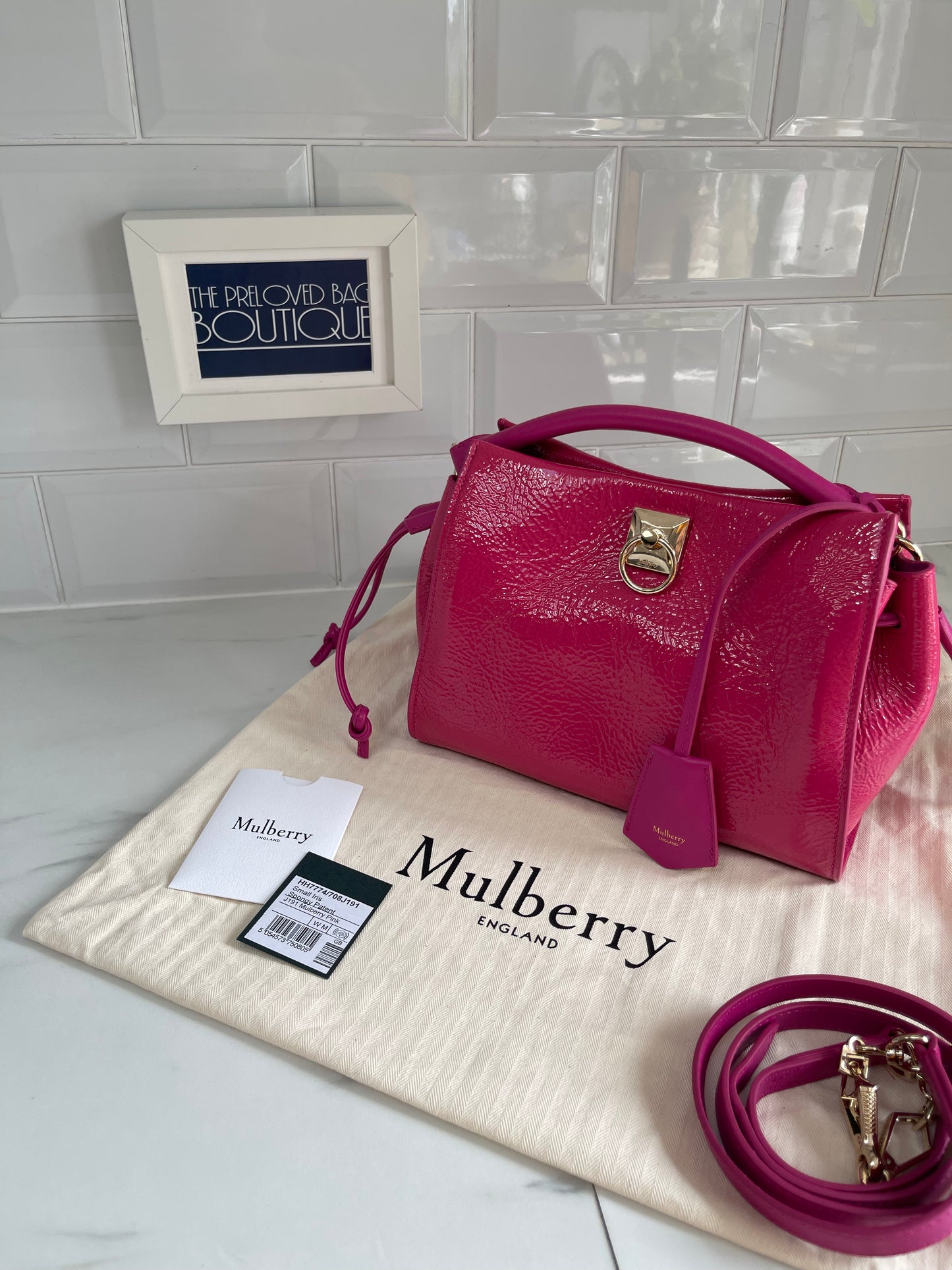 Mulberry Small Iris - Spongy Pink Patent