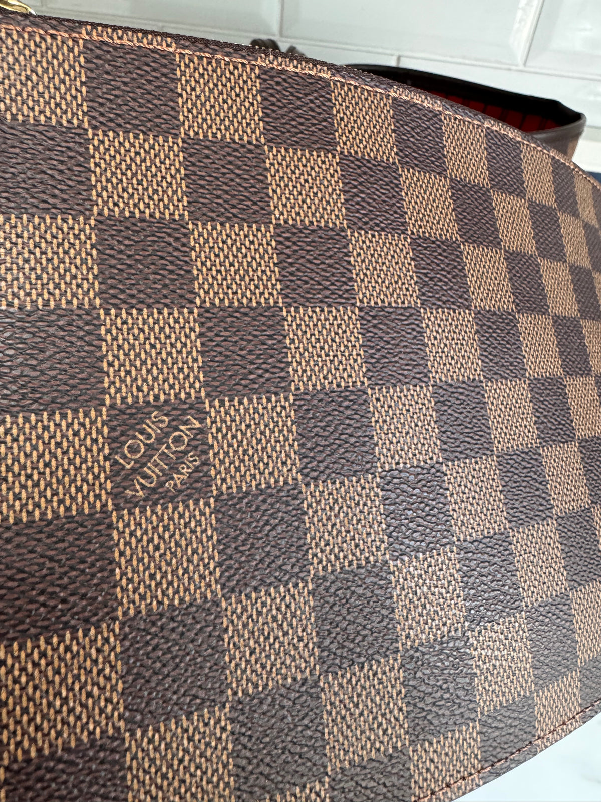 Louis Vuitton GM Neverfull Bag and Pouch - Brown Damier Ebene