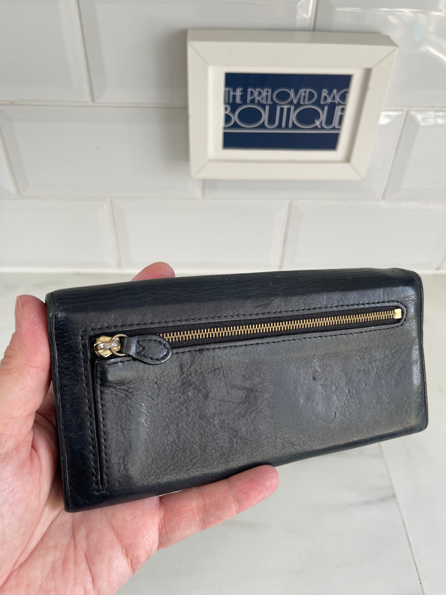 Mulberry Continental Plaque Wallet - Black