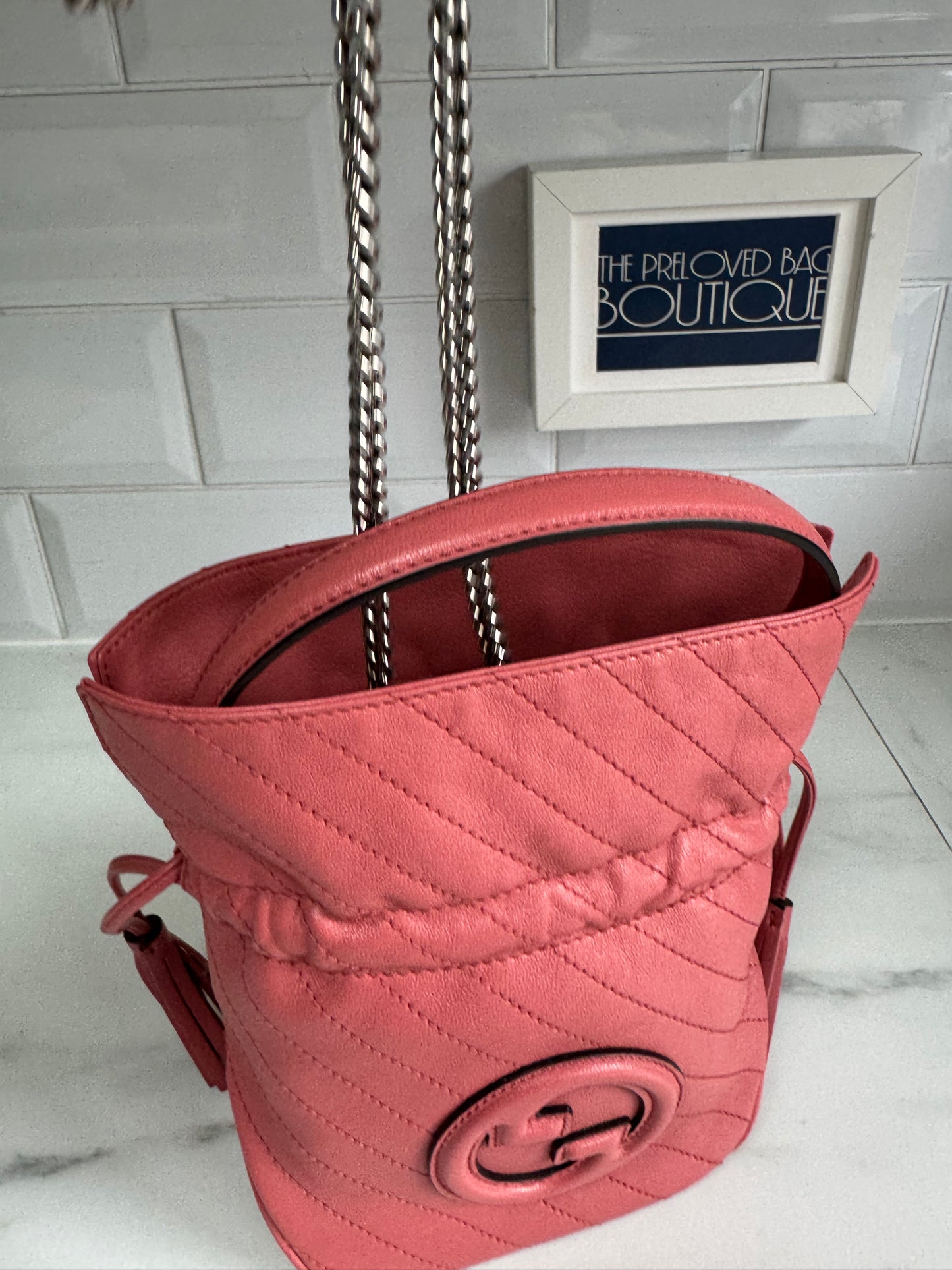 Gucci Blondie Mini Bucket Bag - Coral Pink