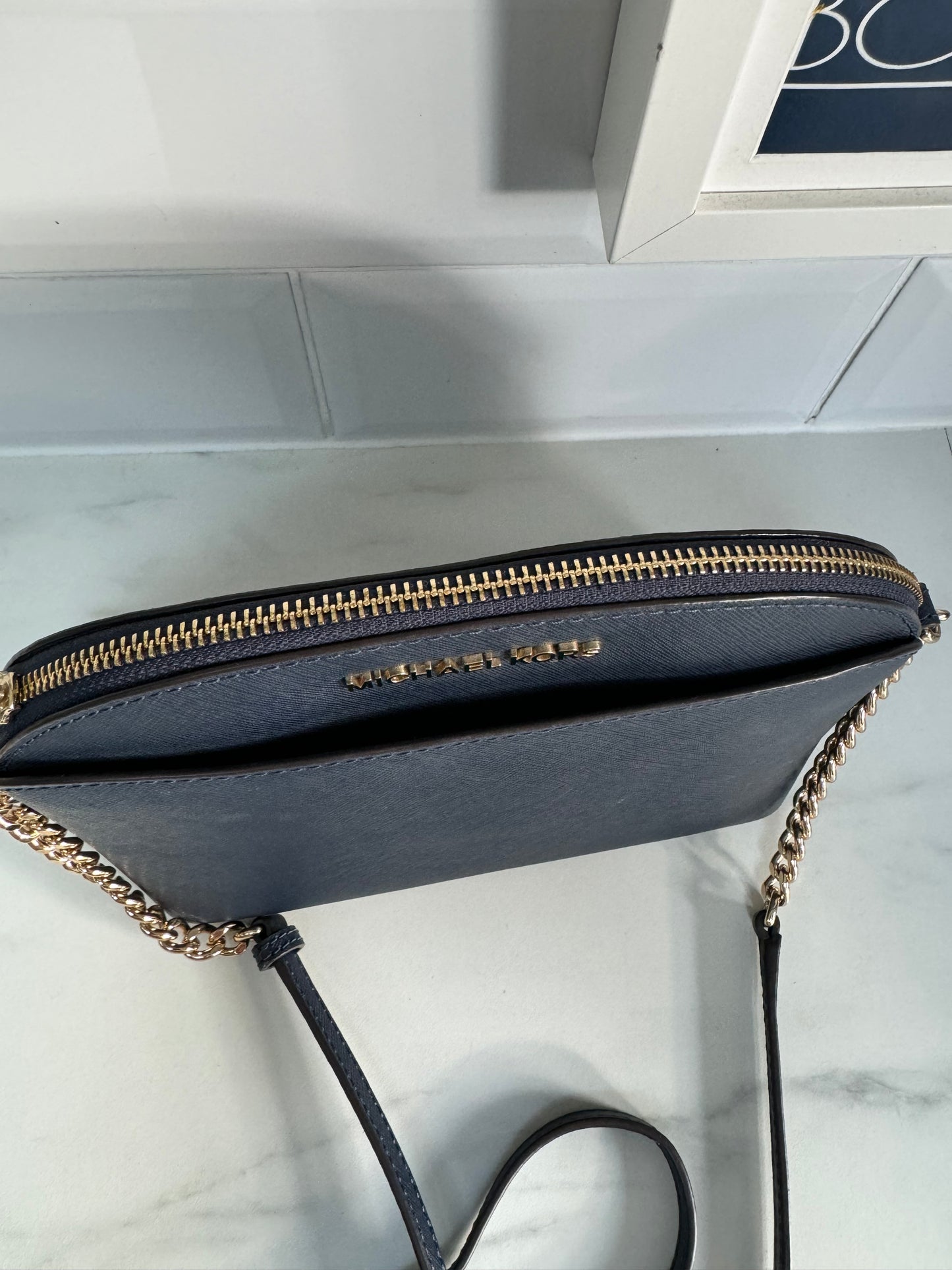 Michael Kors Emmy Dome shoulder bag - Navy blue