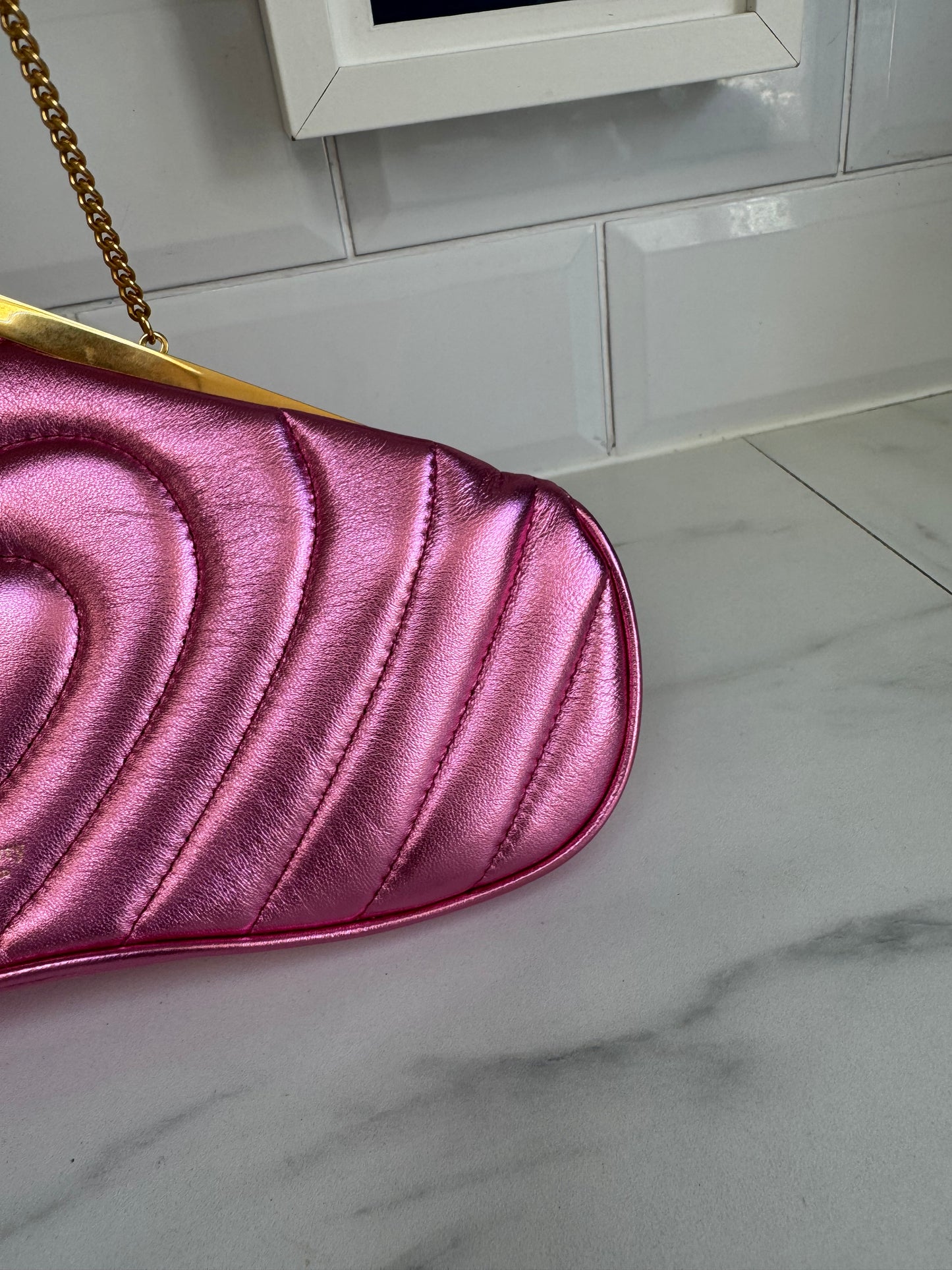 Mulberry Small Witney Heart Clutch - Metallic Pink