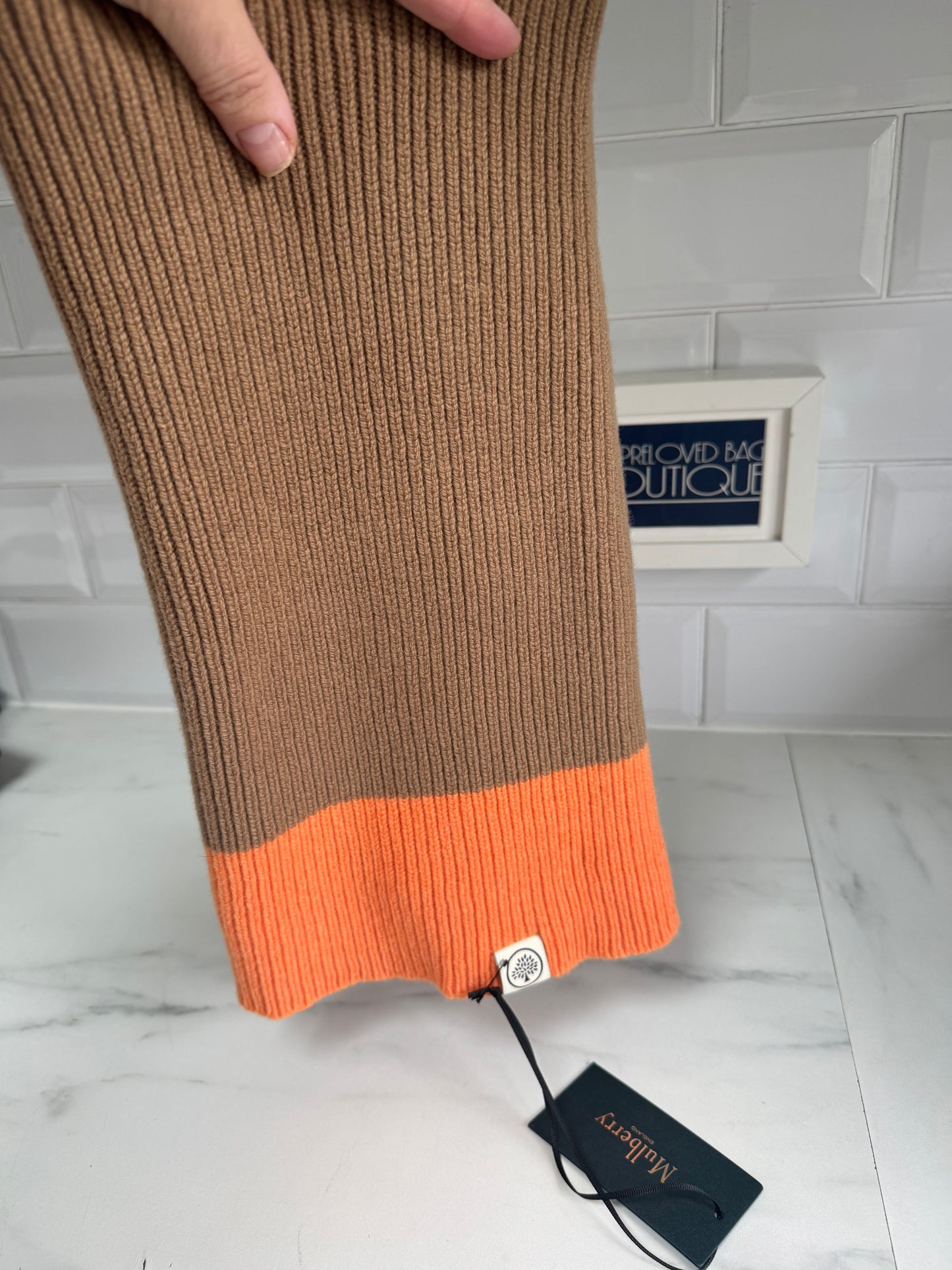 Mulberry Snood - Sable and Apricot