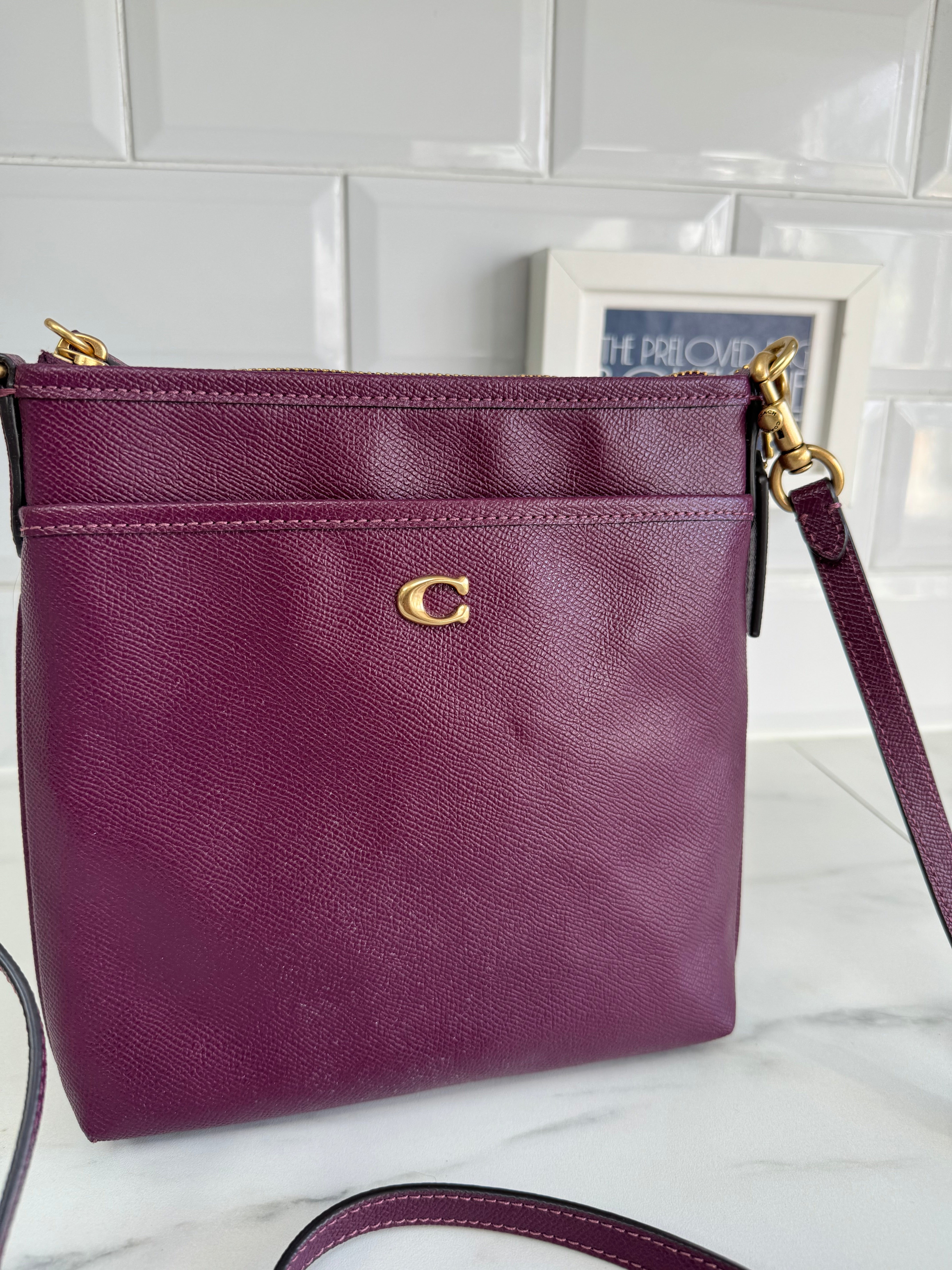 Purple Coach good Bag