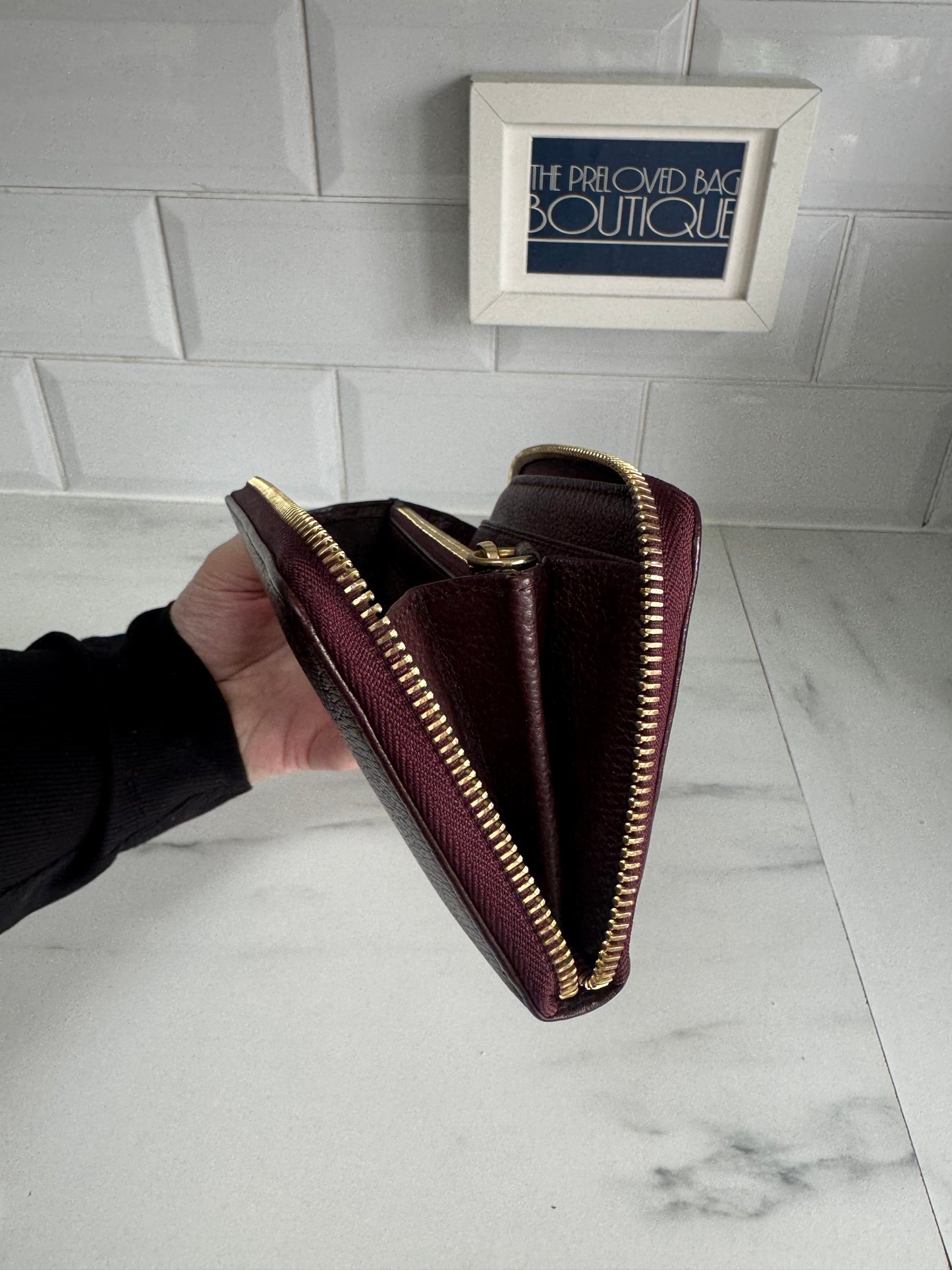 Mulberry Tree Zip Around Continental Purse - Oxblood