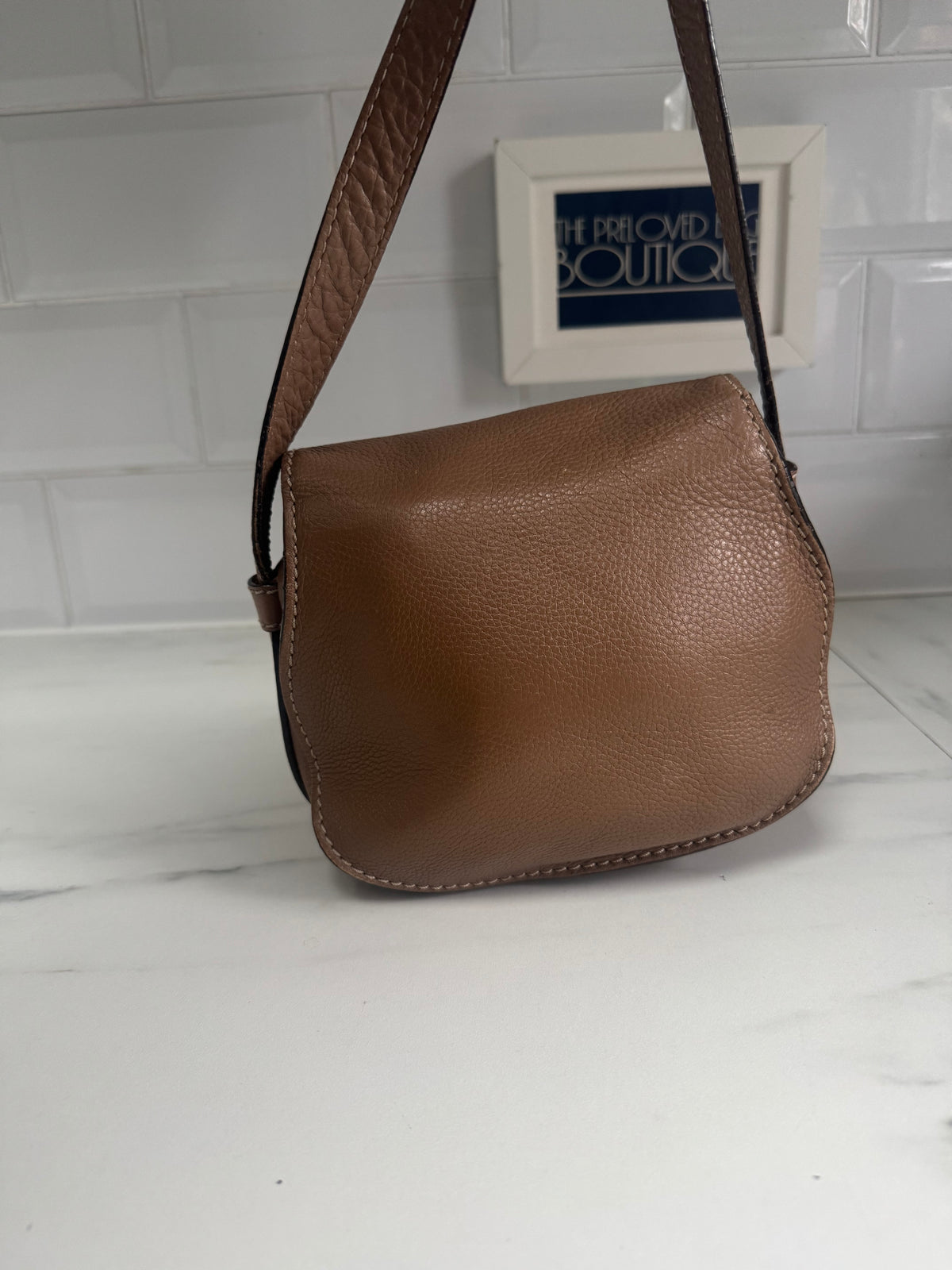 Chloé Mini Marcie Saddle Bag - Nut Brown