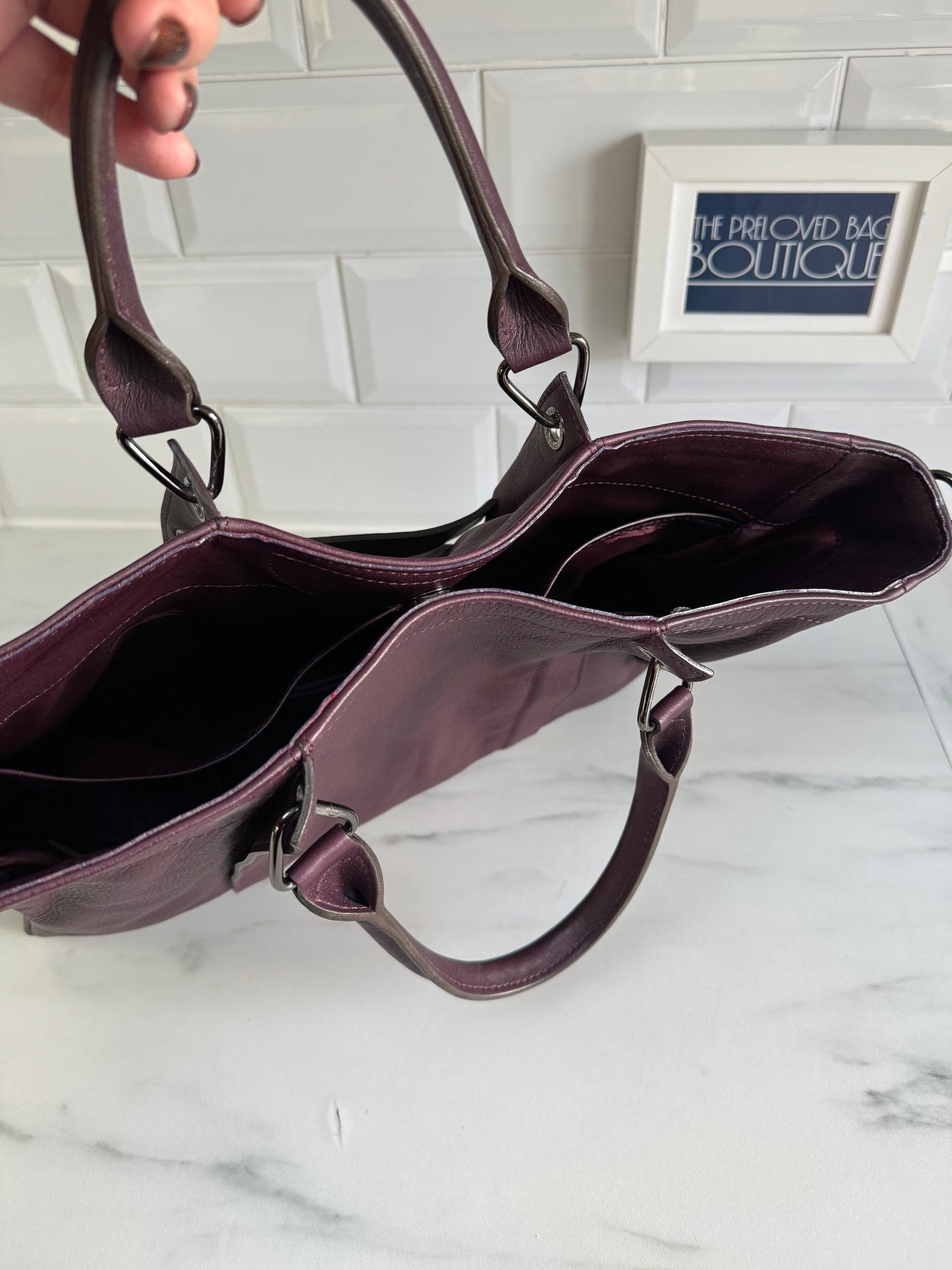 Longchamp 3D Tote - Burgundy