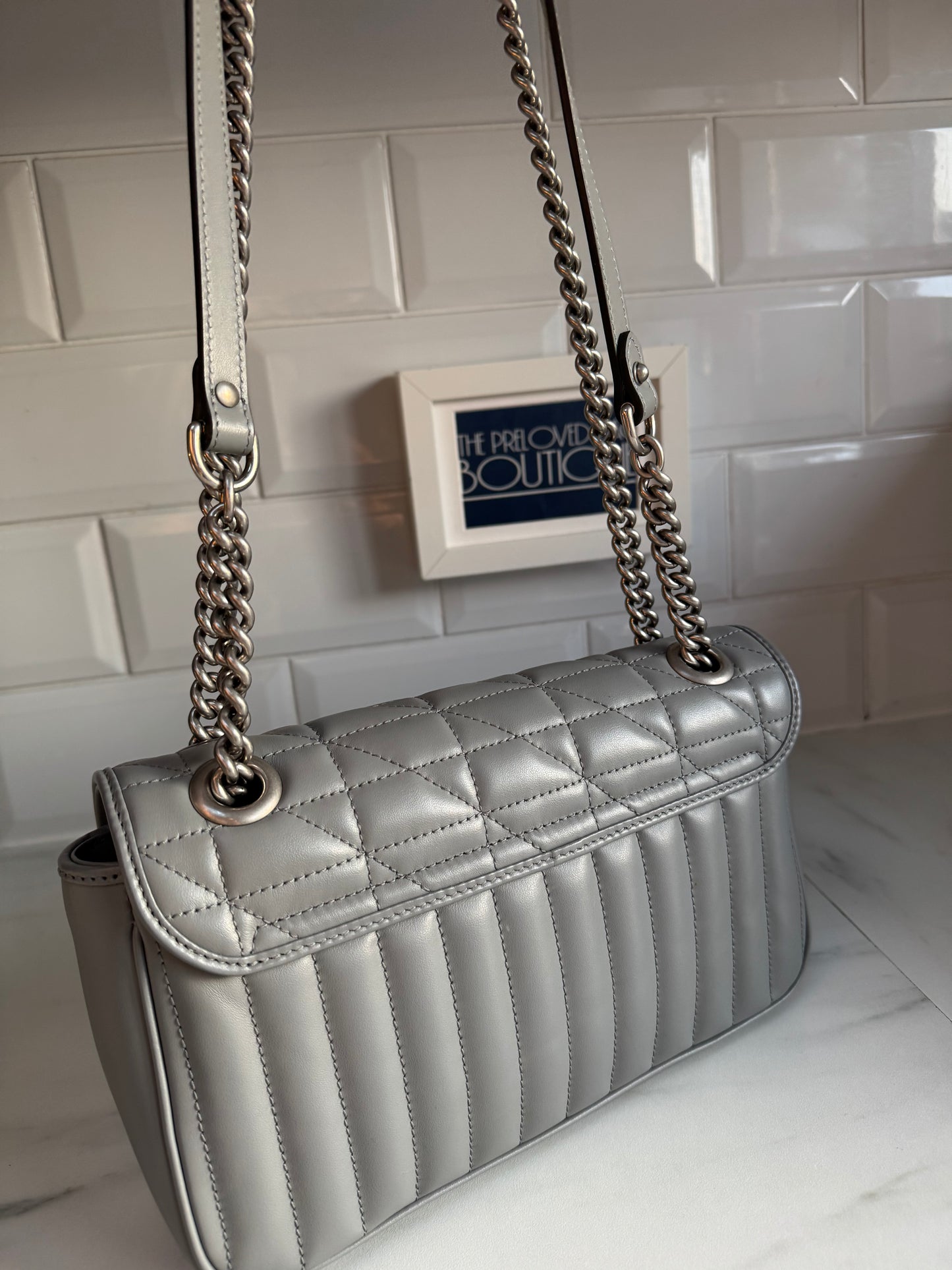 Gucci GG Marmont Shoulder Bag - Grey